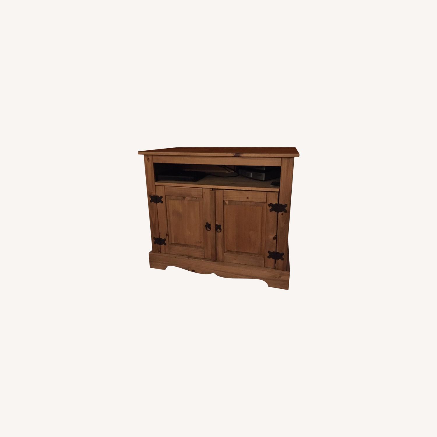 Wayfair Wood TV Stand with Storage AptDeco