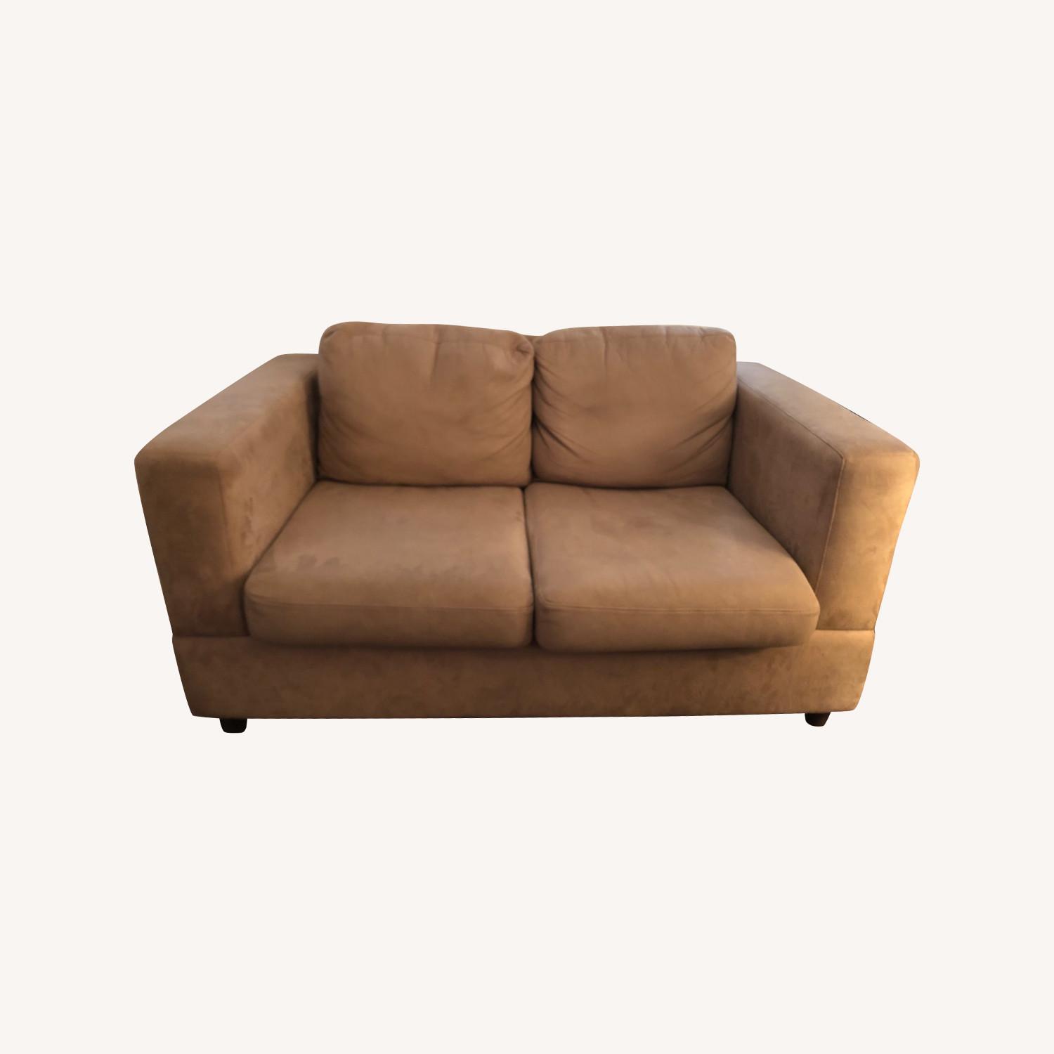 Tan Loveseat Jennifer Convertibles Couch AptDeco