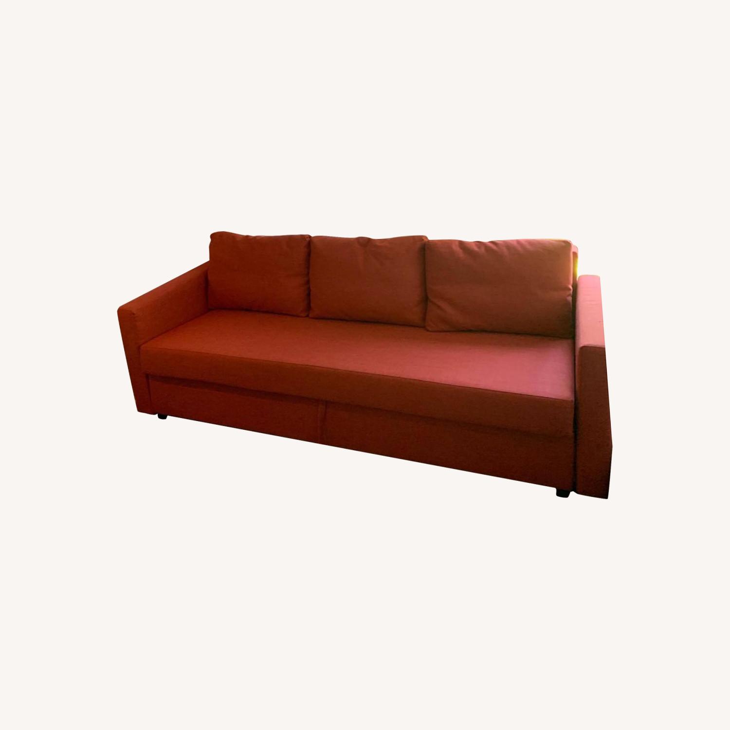 IKEA Orange Sleeper Sofa AptDeco