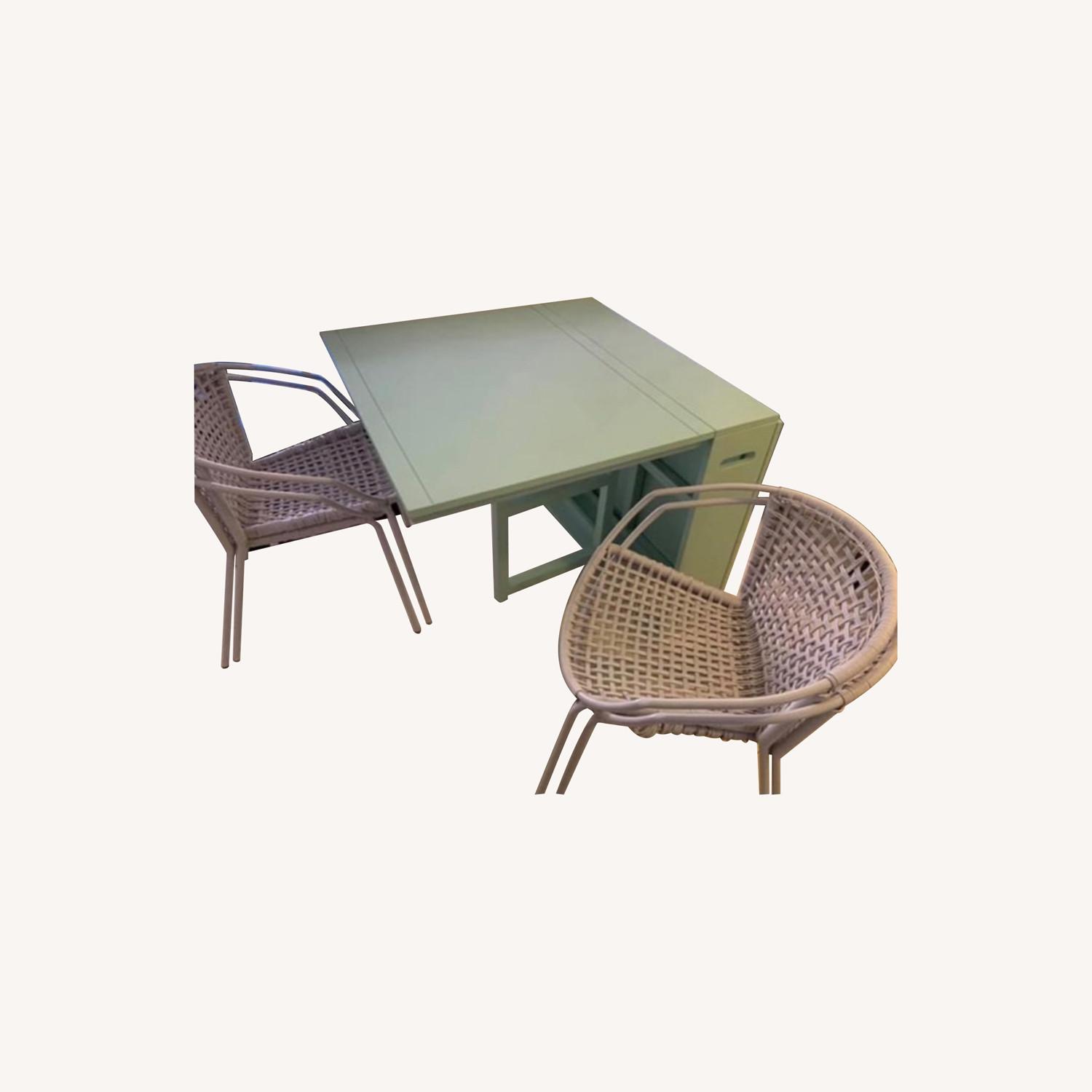 Drop Leaf Table with 4 Chairs - image-0