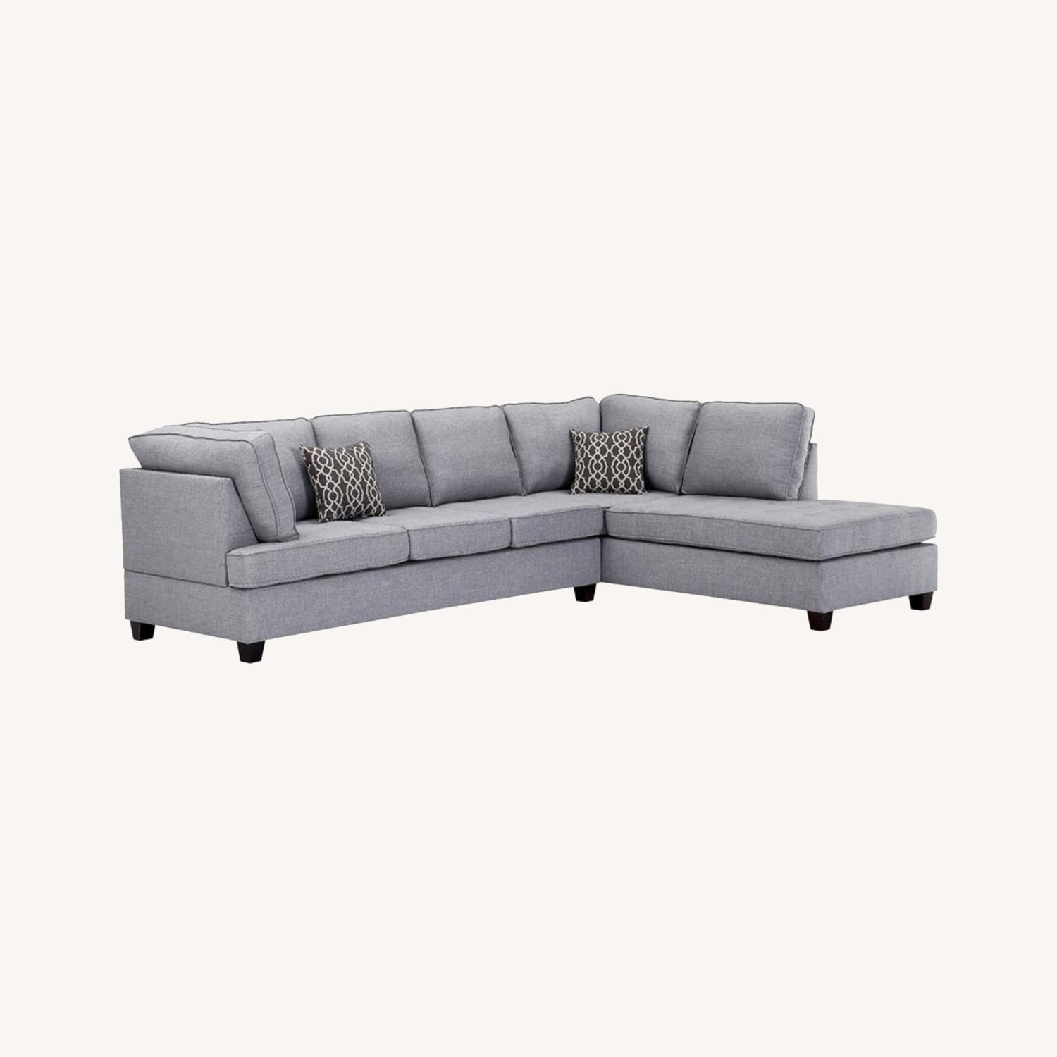 Wayfair Grey Reversible Sectional Sofa AptDeco