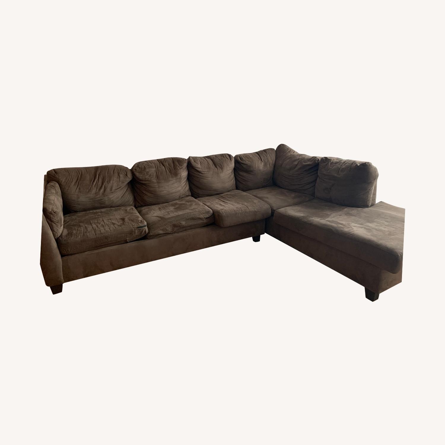 Bob's Discount Brown LShaped Chaise Sectional AptDeco