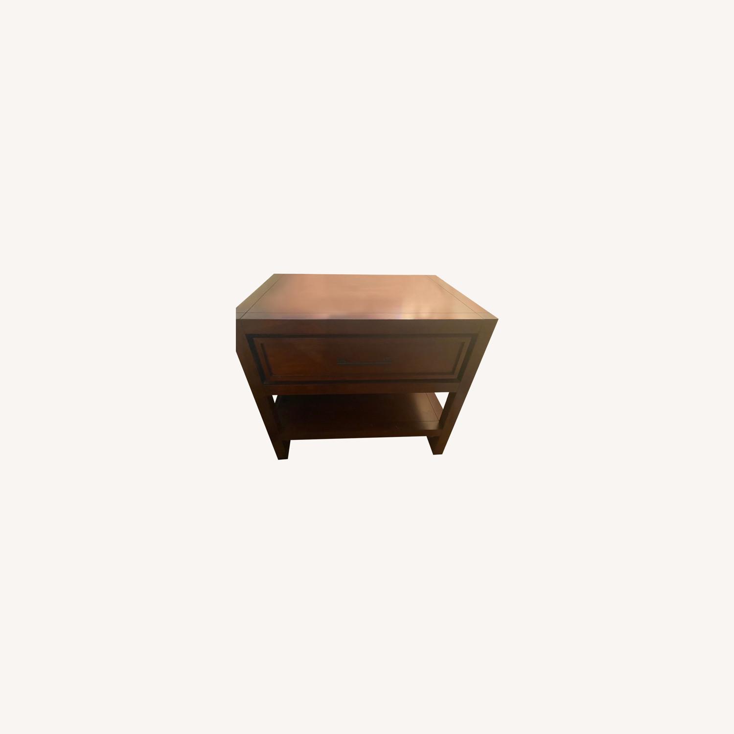 Macy's Cherry Wood Nightstand - image-0