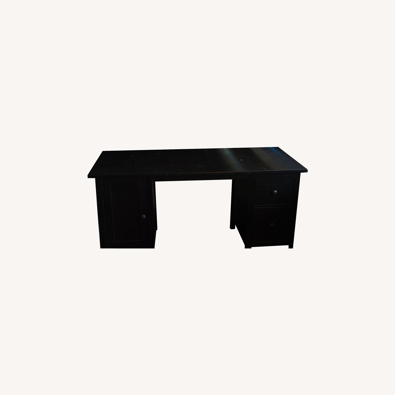 IKEA Dark Wood Desk AptDeco