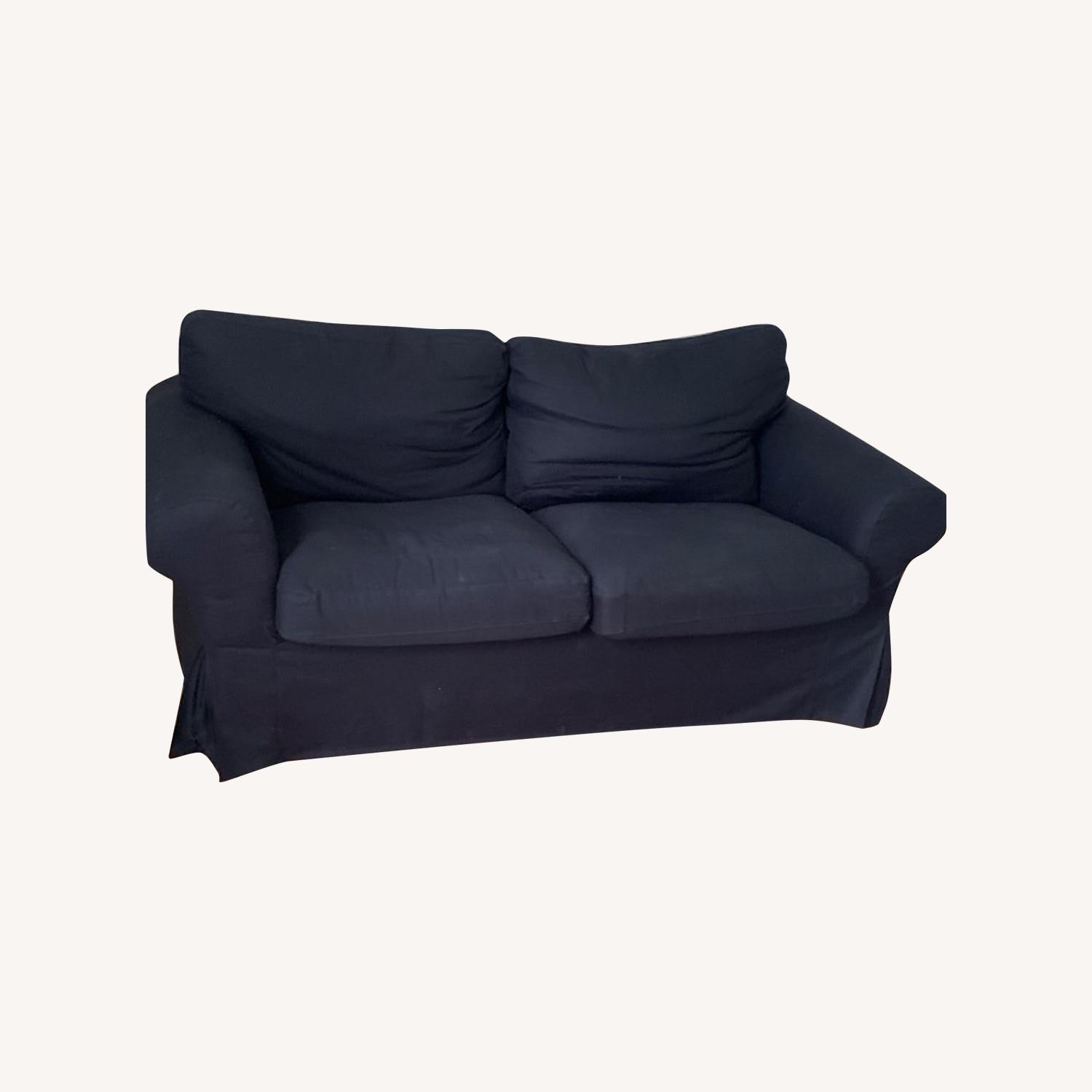 IKEA Black Sofa AptDeco