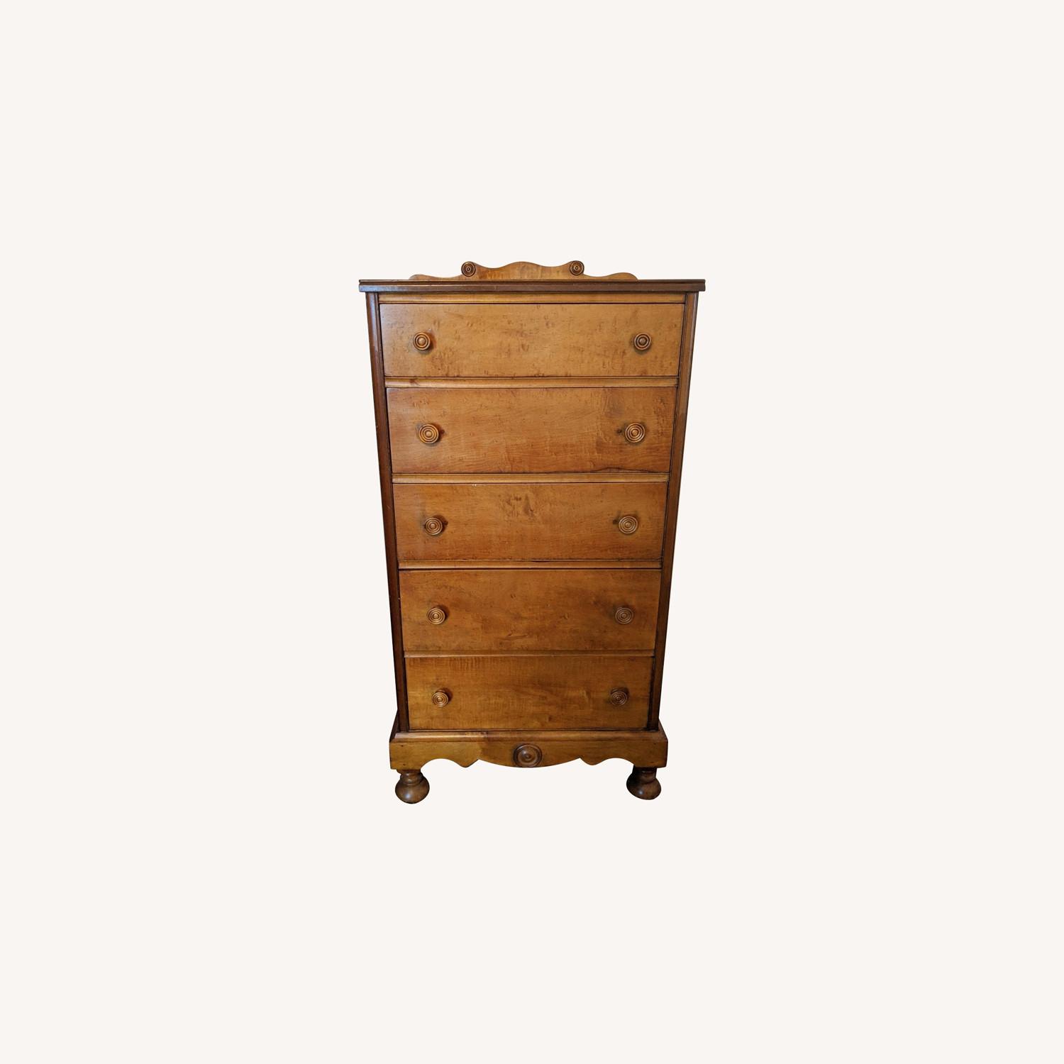 Antique Tiger Maple Chest of Drawers - image-0