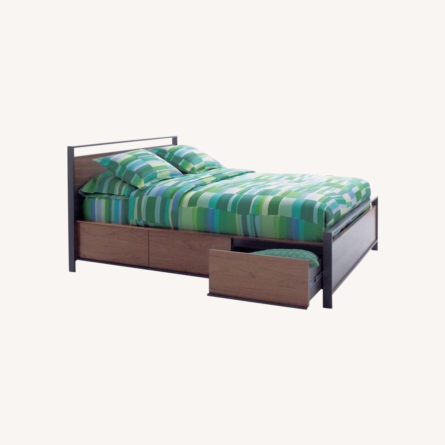 Crate and Barrel Queen Bed - image-0