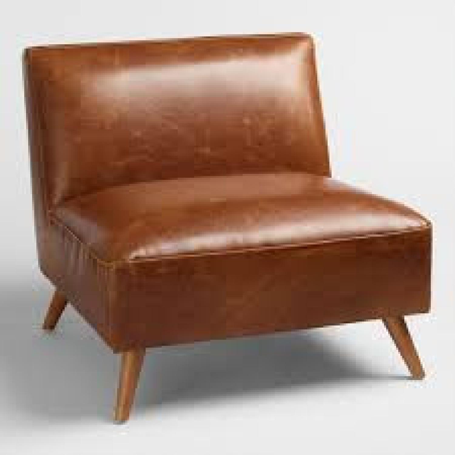 World Market Mid Century Huxley Leather Chair - image-4