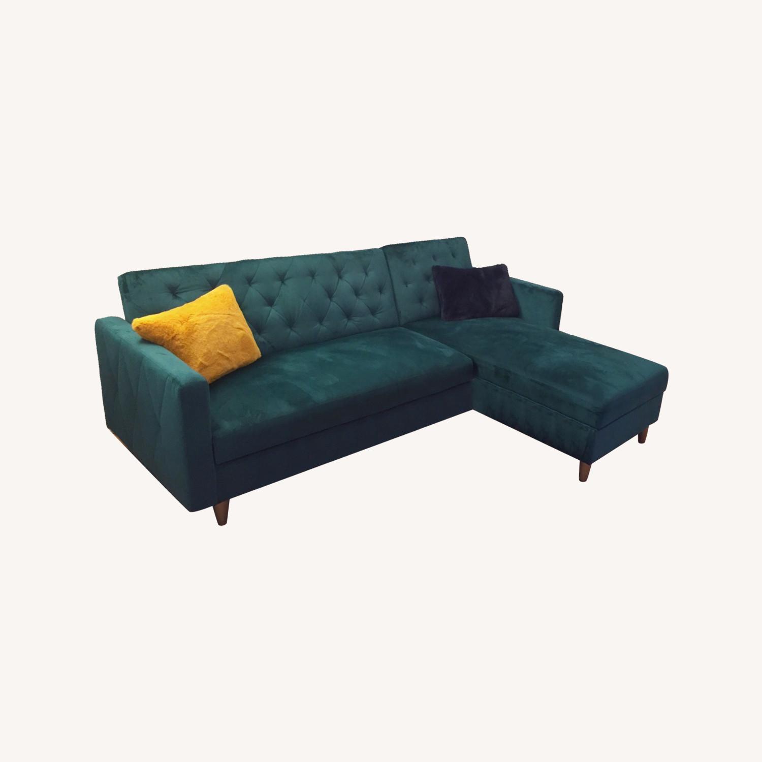 Wayfair Sleeper Sofa & Chaise with Storage AptDeco