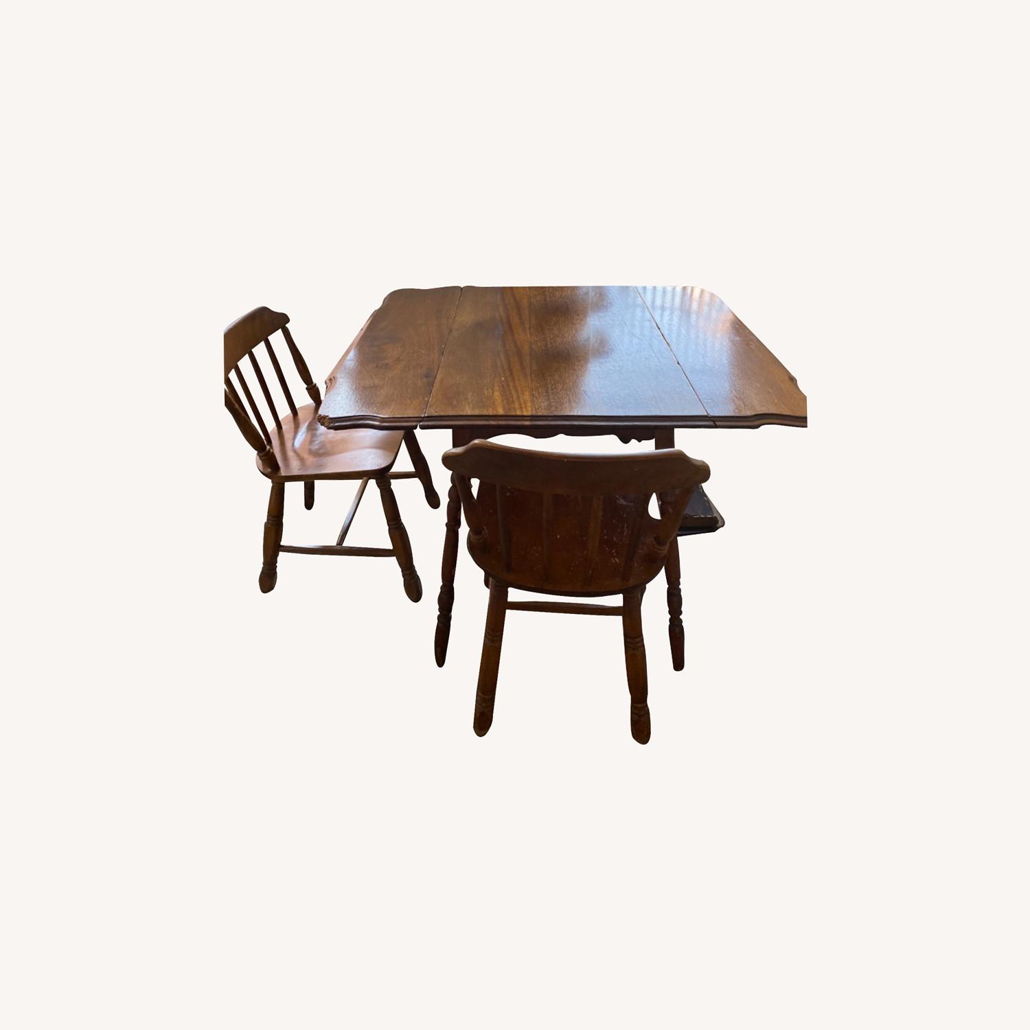 Folding Leaf Wooden Dining table AptDeco