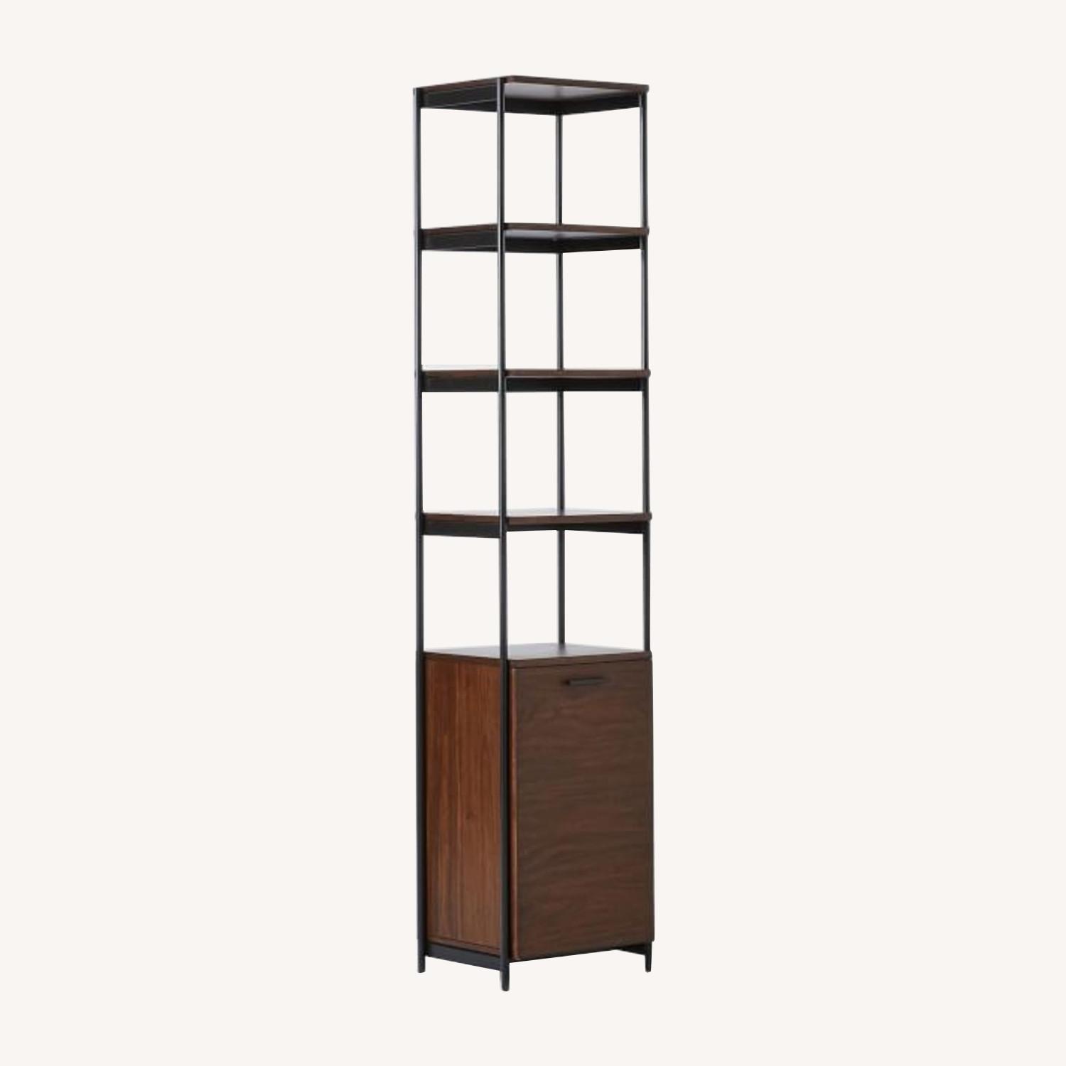 West Elm Foundry Narrow Bookcase, Dark Walnut AptDeco
