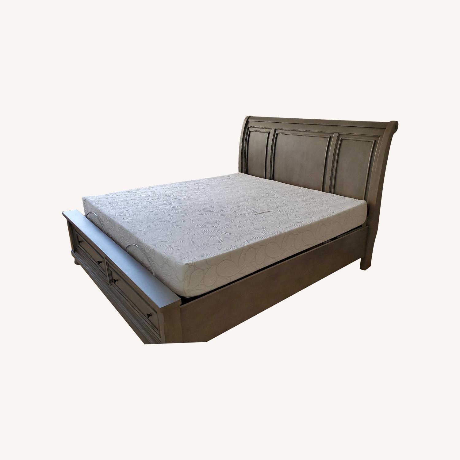 Ashley Furniture King Sleigh Bed with Storage - AptDeco