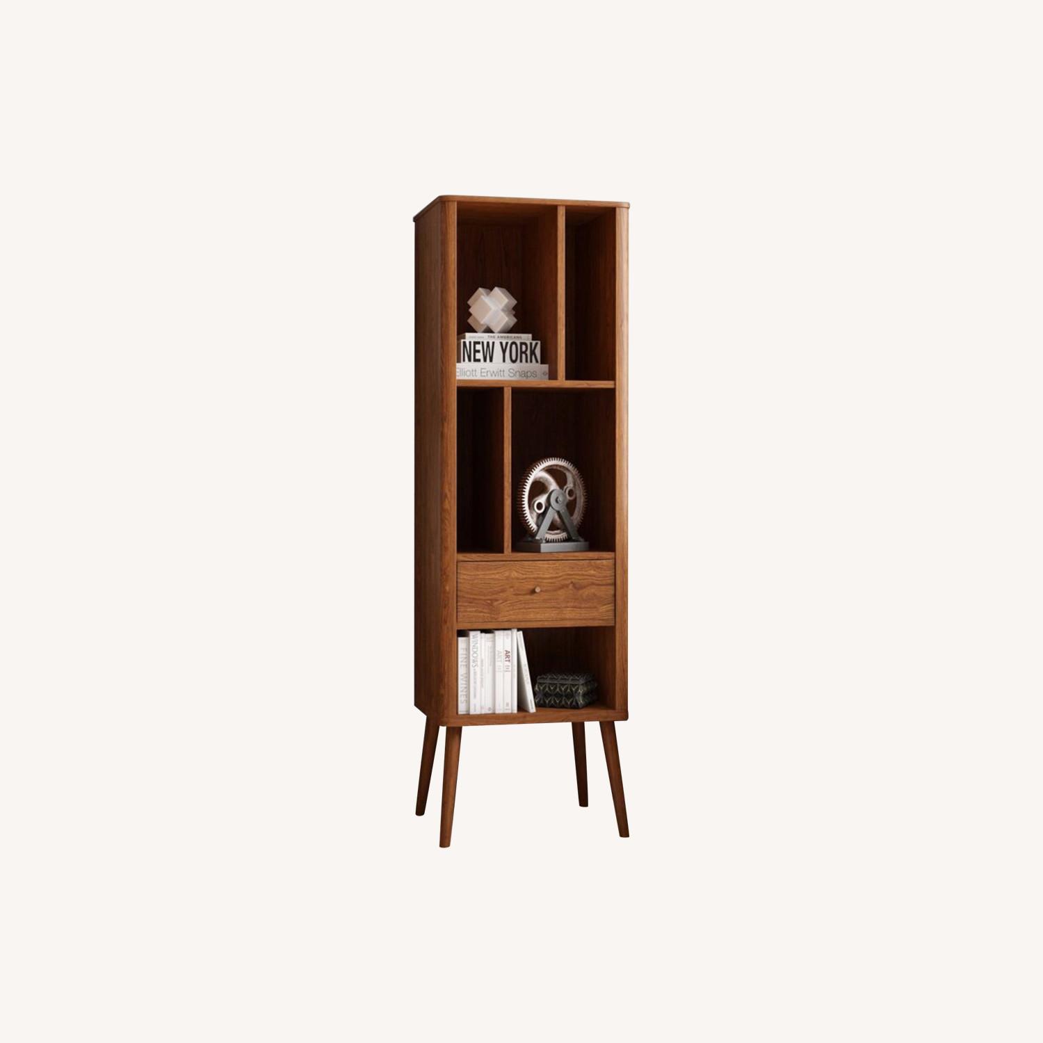 Mid-Century Standard Walnut Bookshelf (Cyril) - image-0