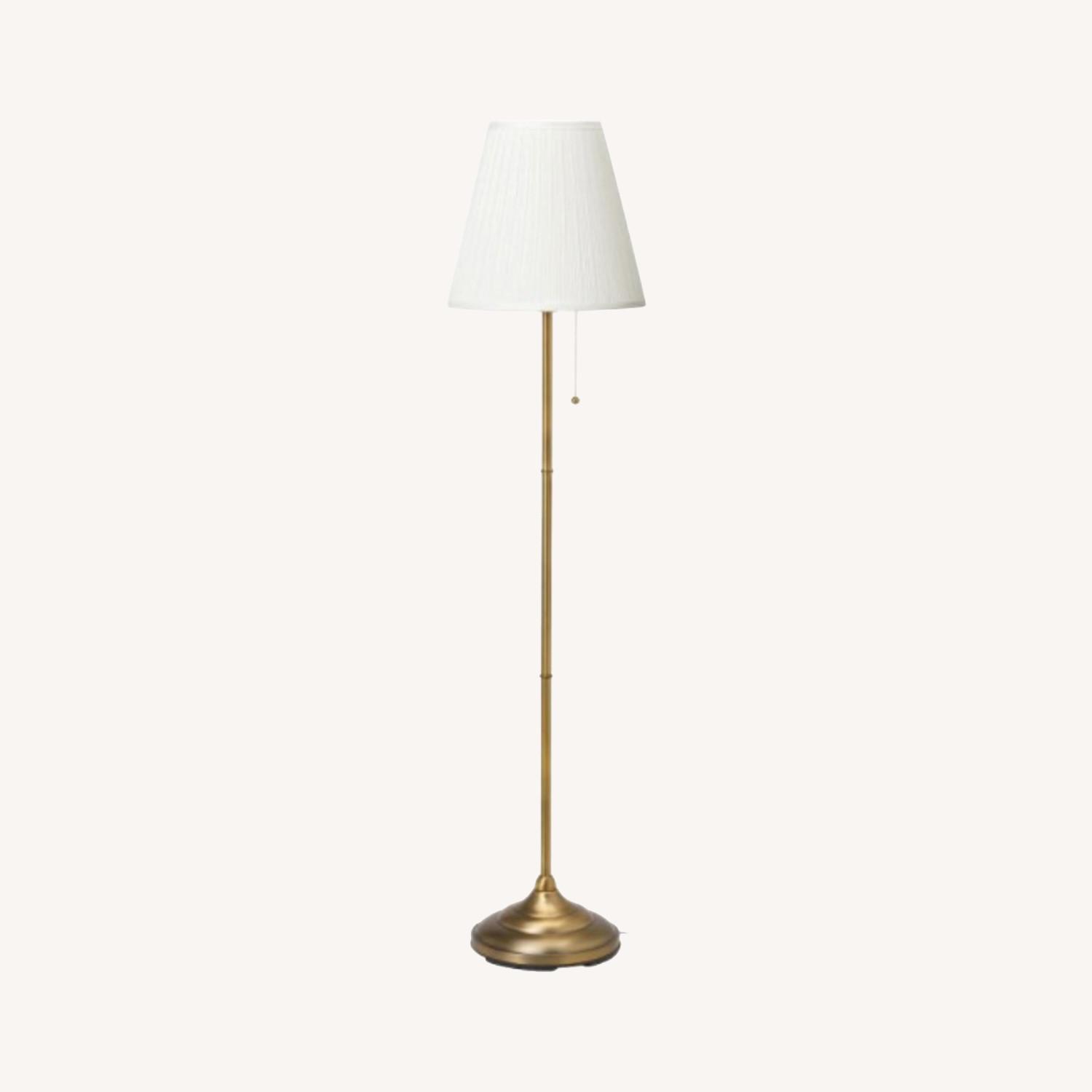 IKEA White Floor Lamp with LED Bulb - image-0