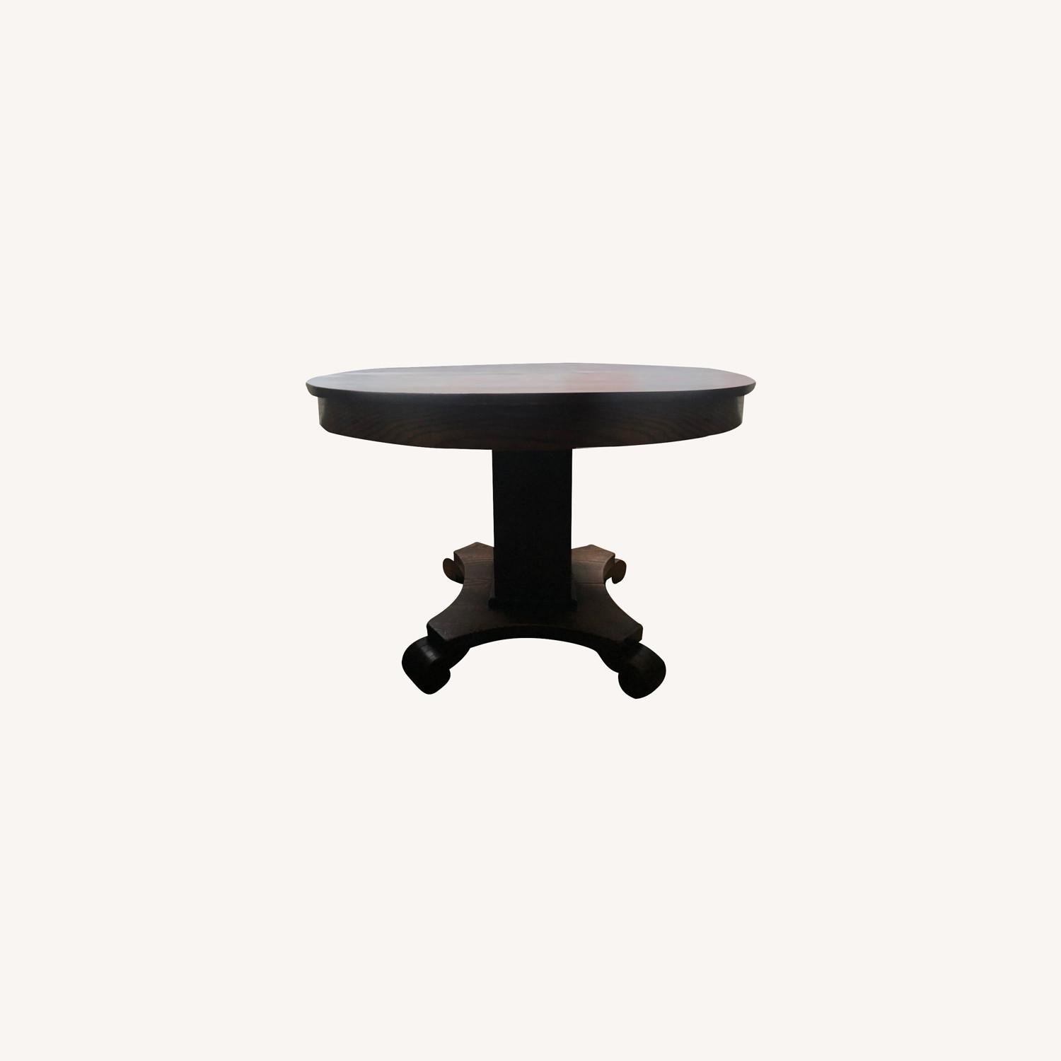 Antique Oak Pedestal Dining Table - image-0