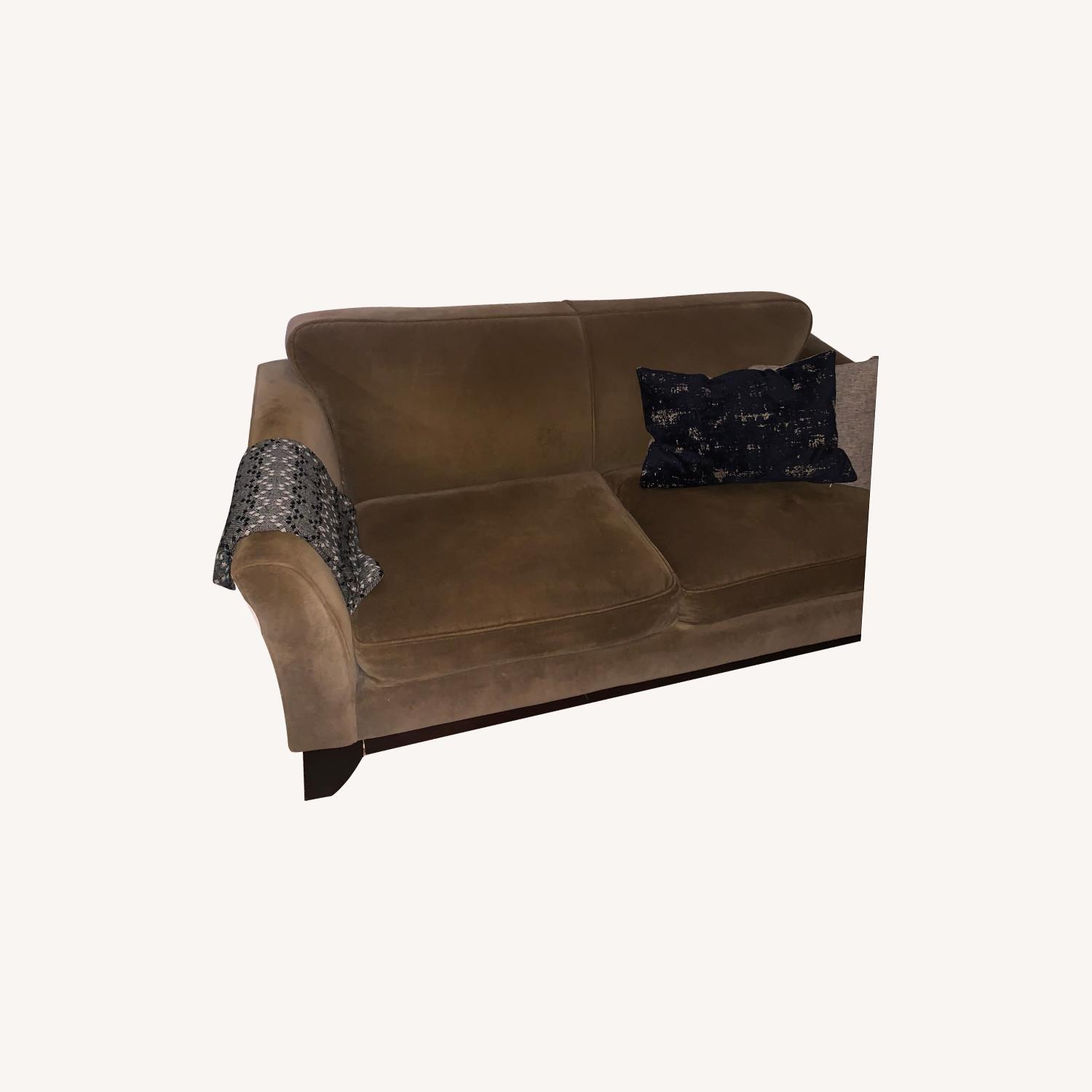 Pottery Barn Velvet Sofa - image-0