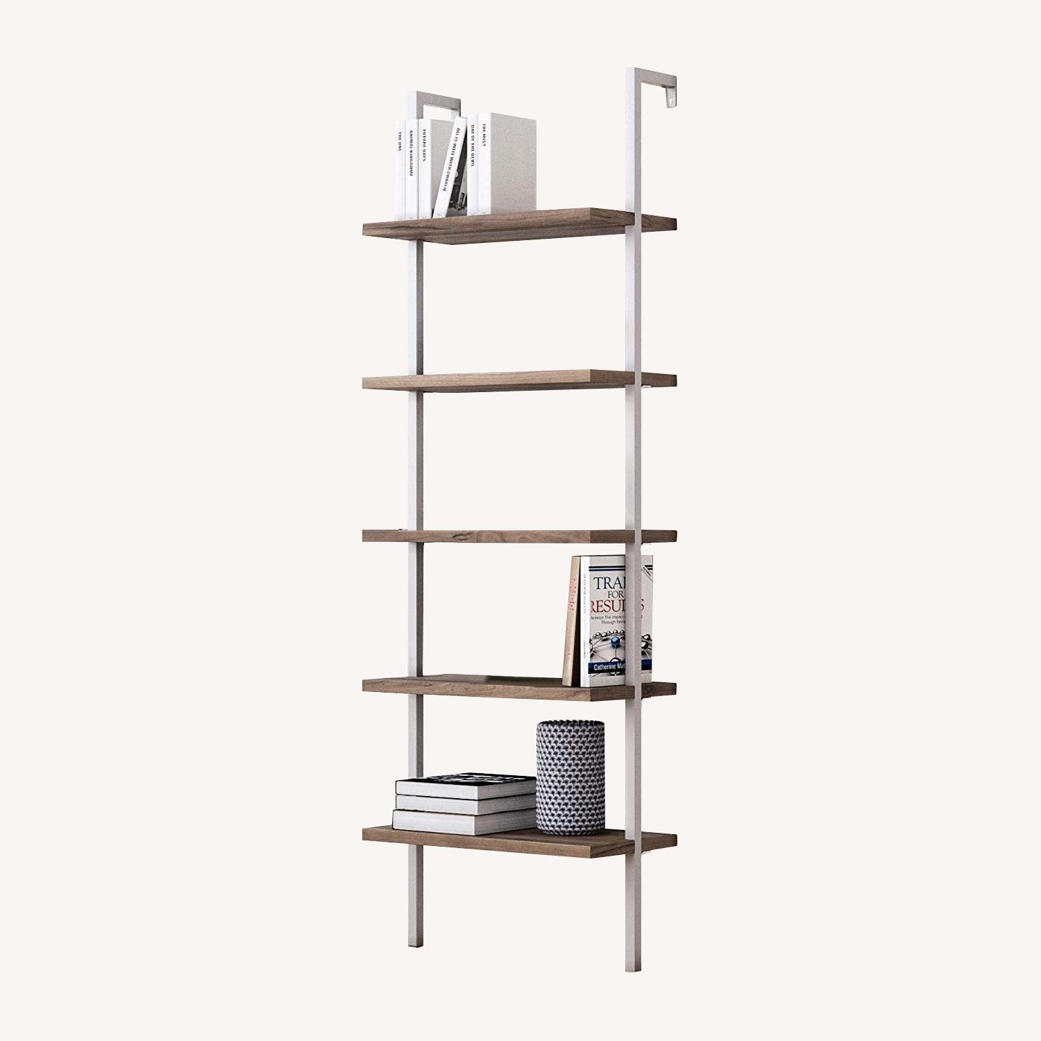 Minimal Wood & Metal Bookshelf - image-0