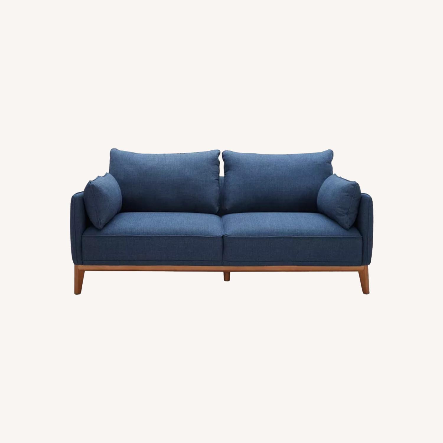Macy's Midnight Blue Sofa AptDeco