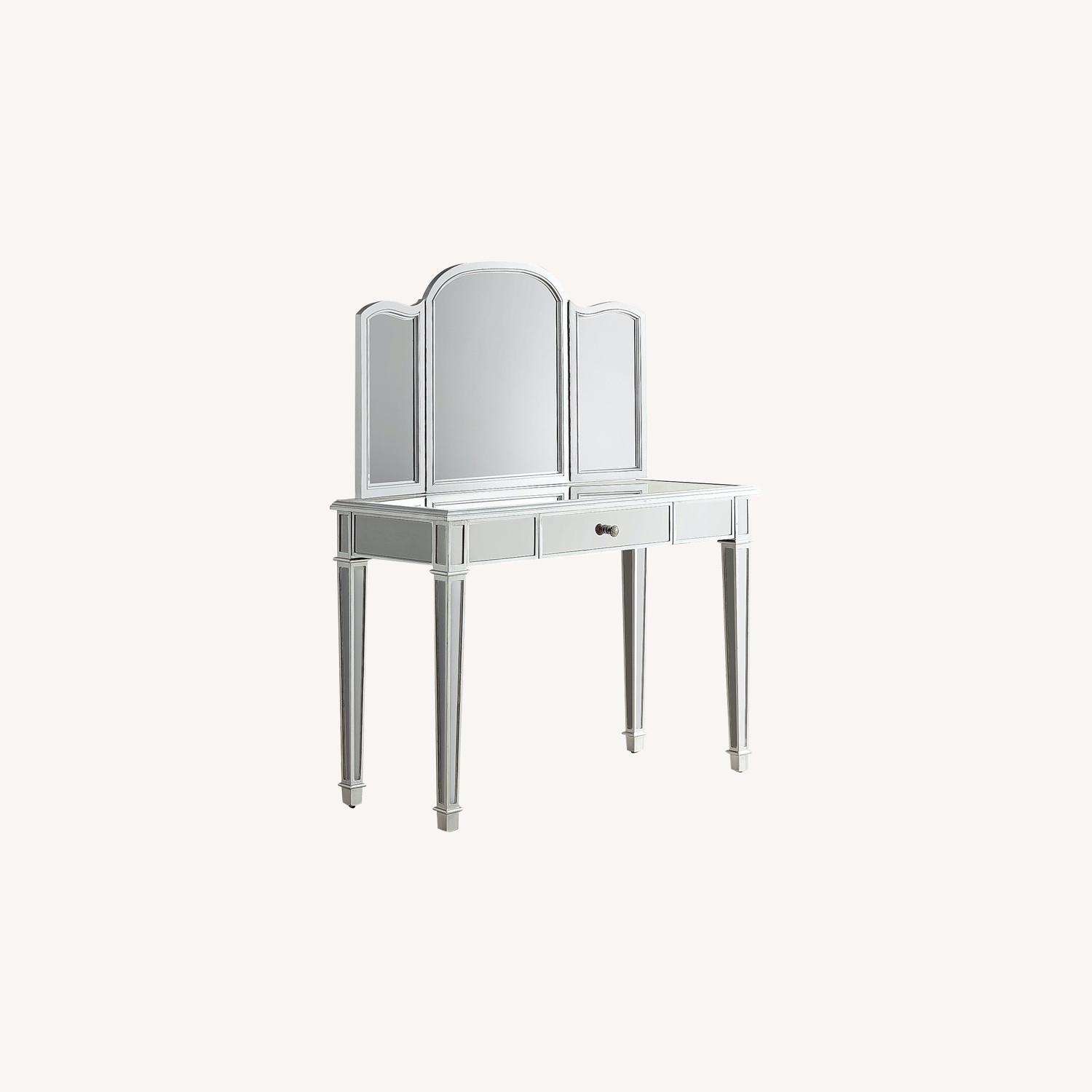 Hayworth Silver Mirror & Vanity - AptDeco