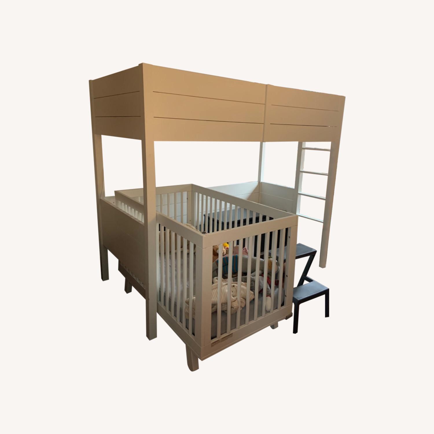 Crate & Barrel Parke White Twin Loft - image-4