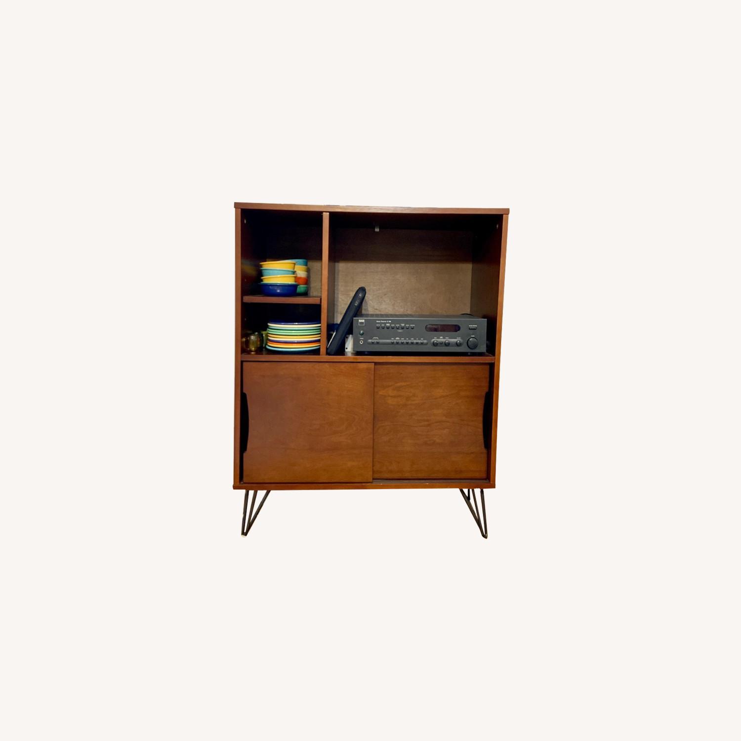 Retro Media Bookshelf Console - image-0