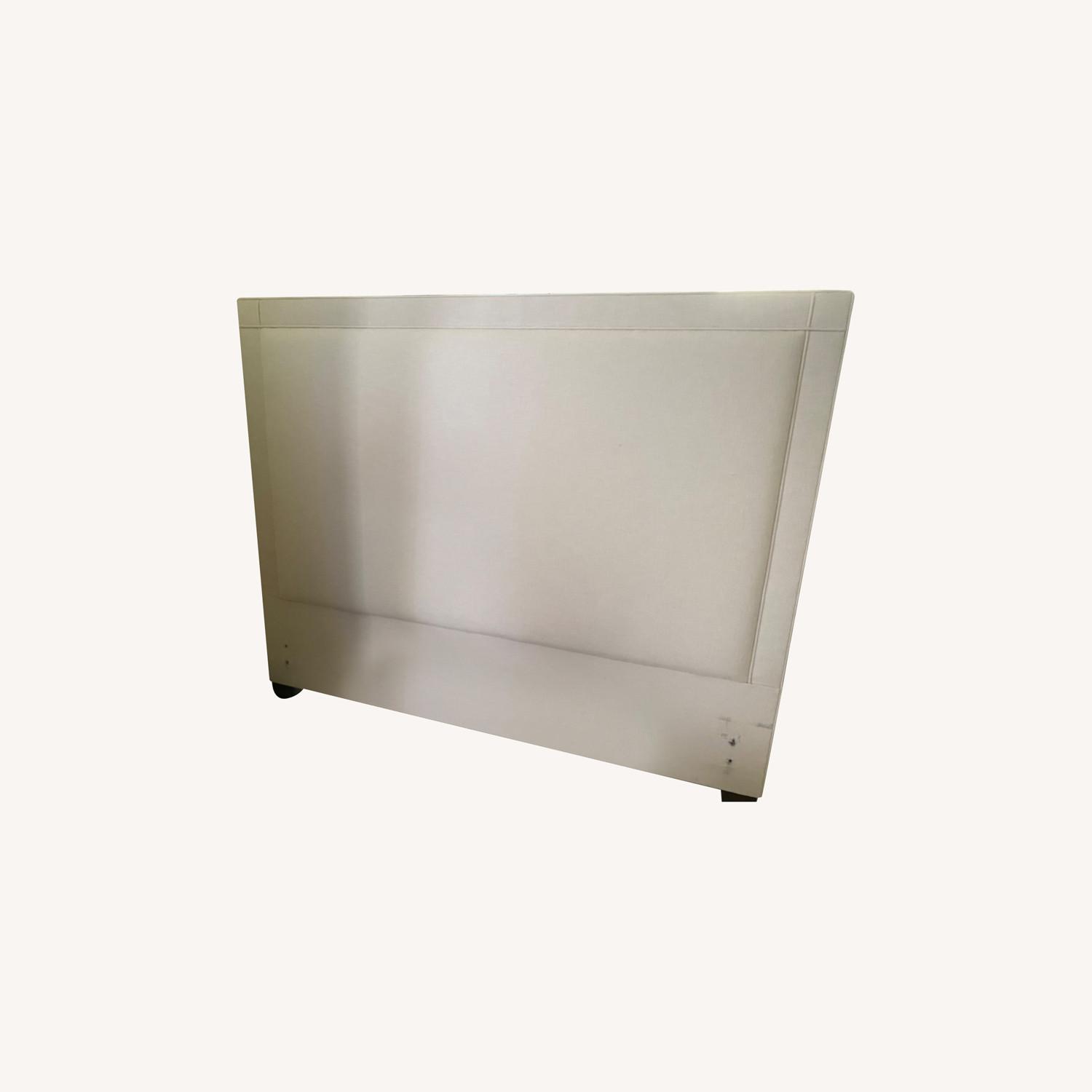 Pottery Barn Linen Headboard AptDeco