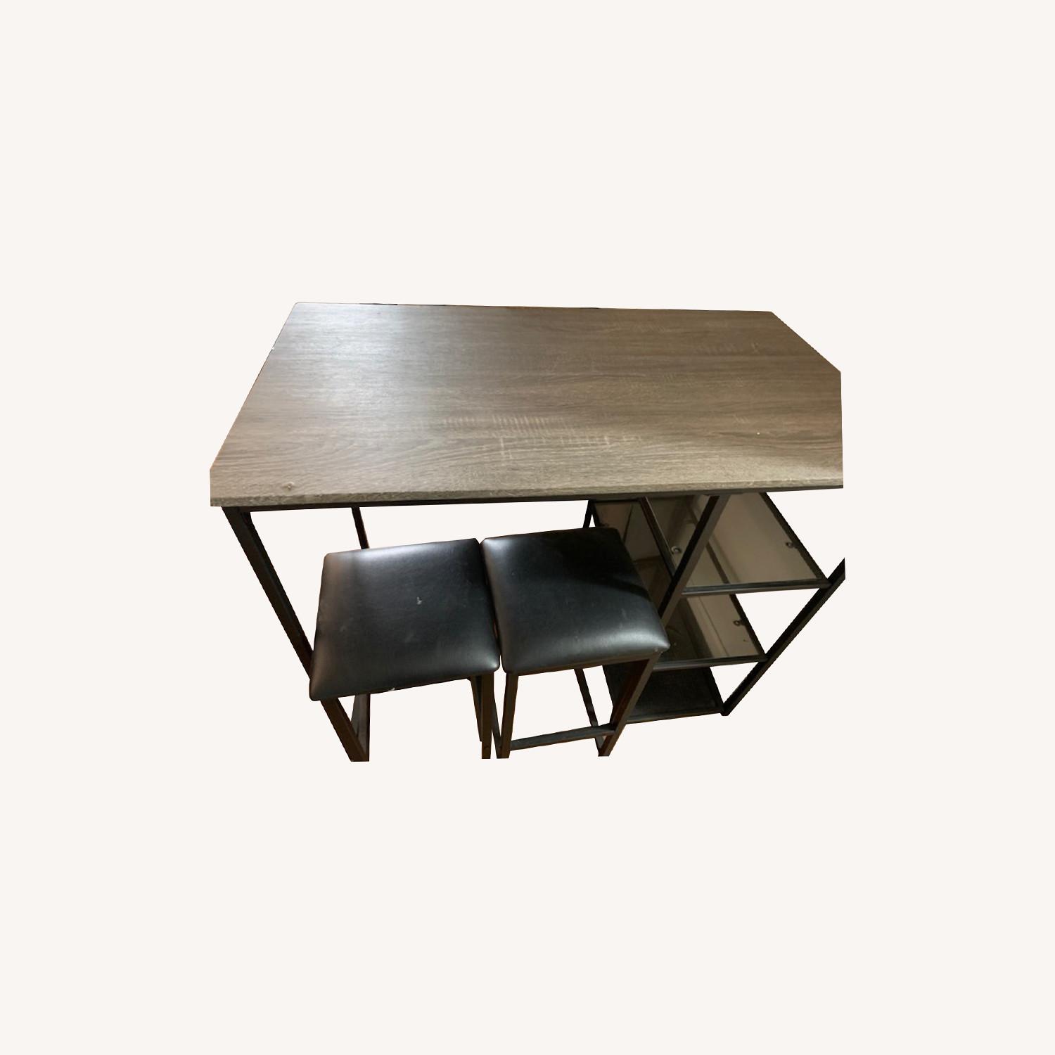 Wayfair Kitchen Table and 2 Stools AptDeco