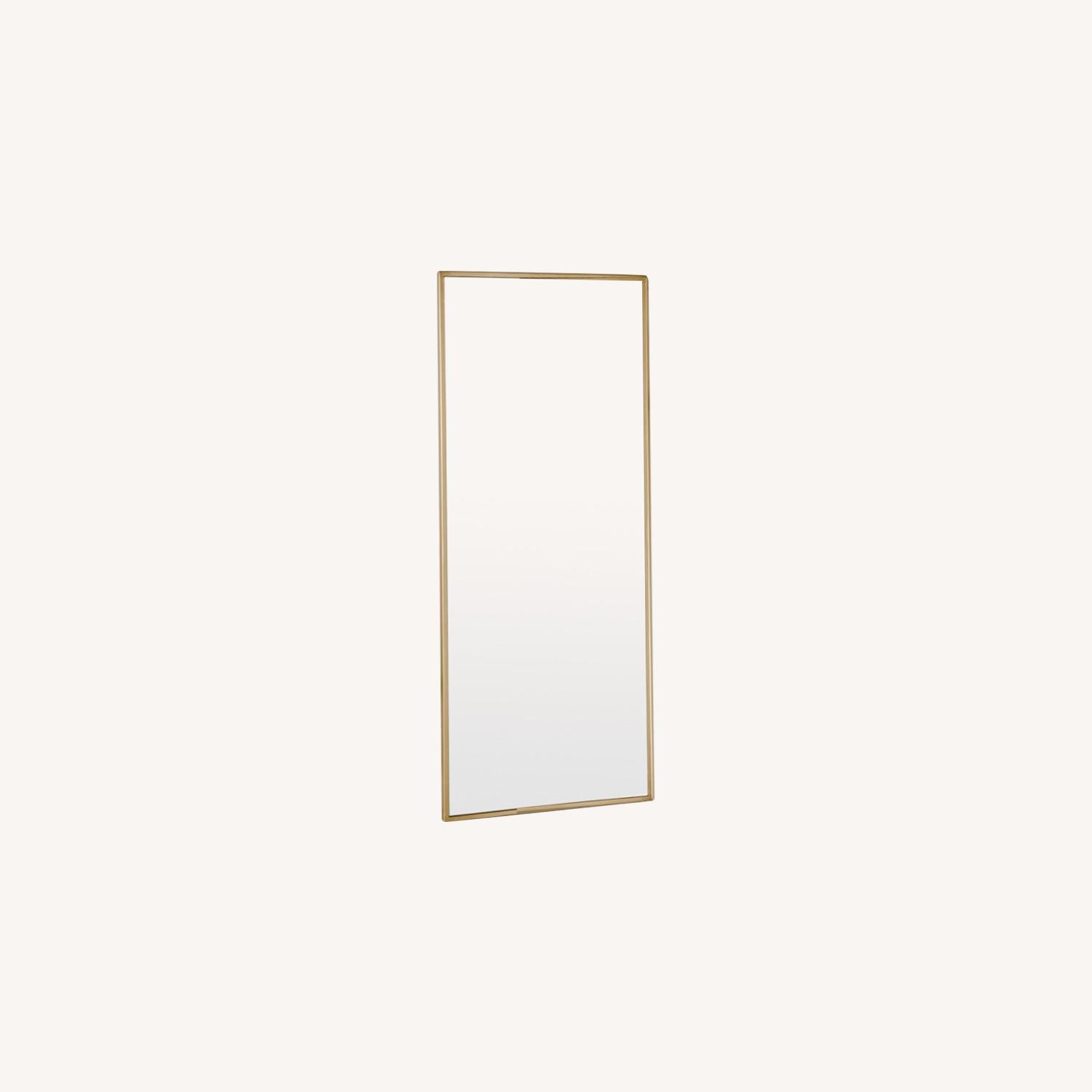 West Elm Brass Wall Mirror AptDeco