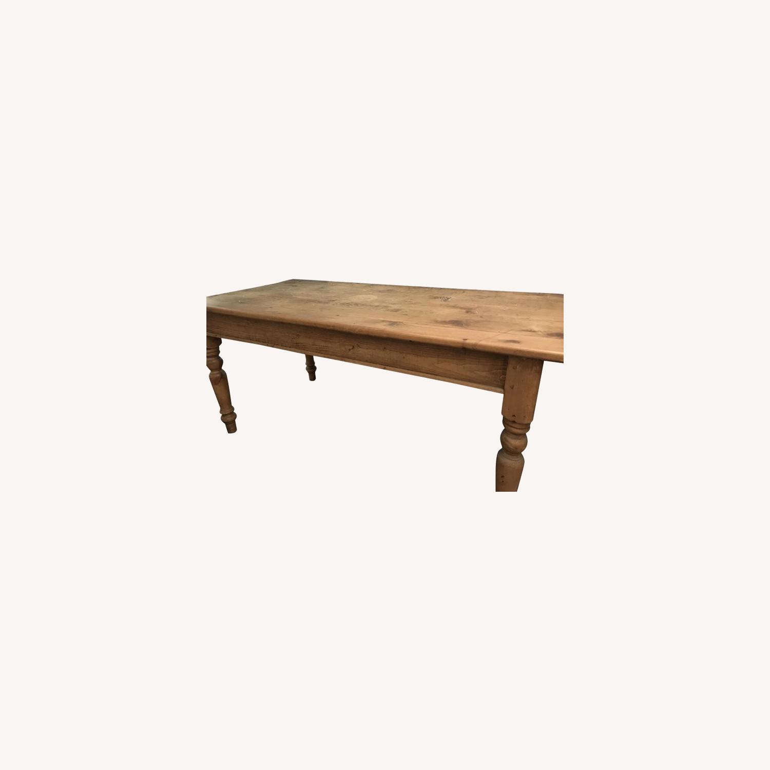Rustic Farmhouse Wood Dining Table - AptDeco