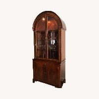 Vintage Baker Bonnet Top Cabinet/Bookcase - AptDeco