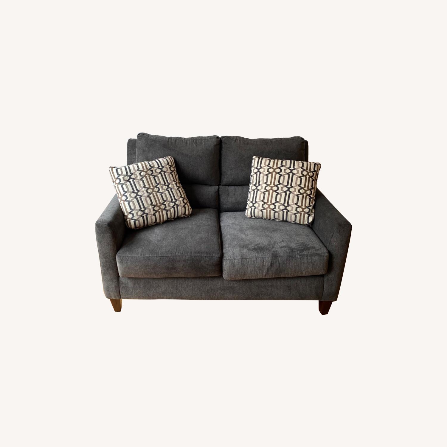 Modern Grey Loveseat AptDeco