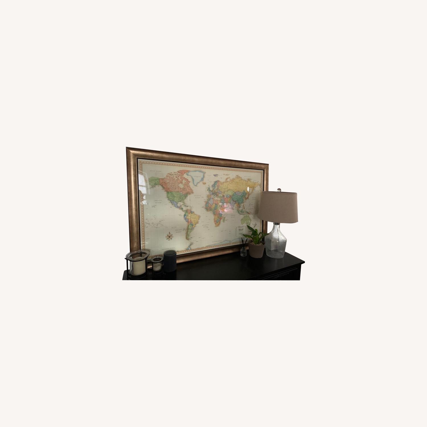 Custom Framed World Atlas Map - image-0