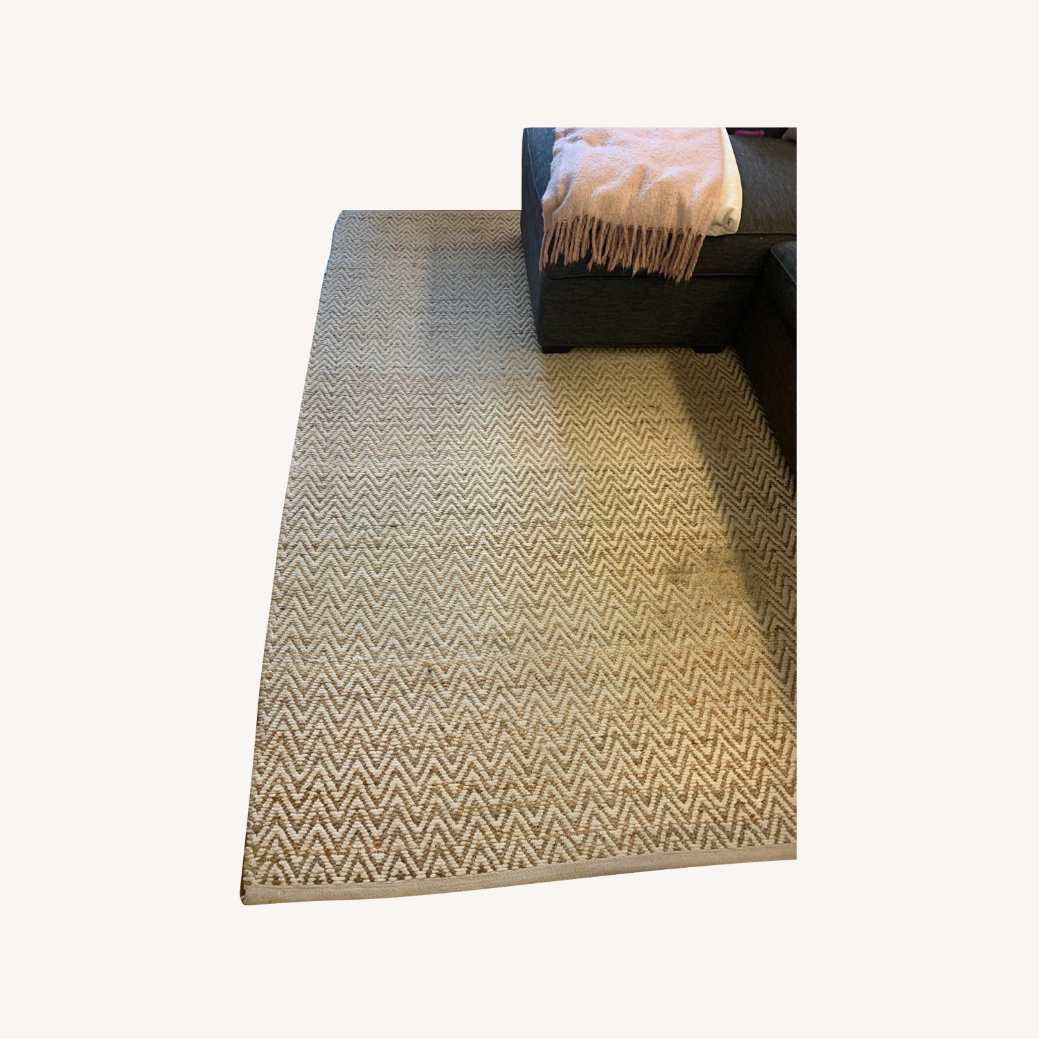 West Elm Jute Chenille Herringbone Rug AptDeco
