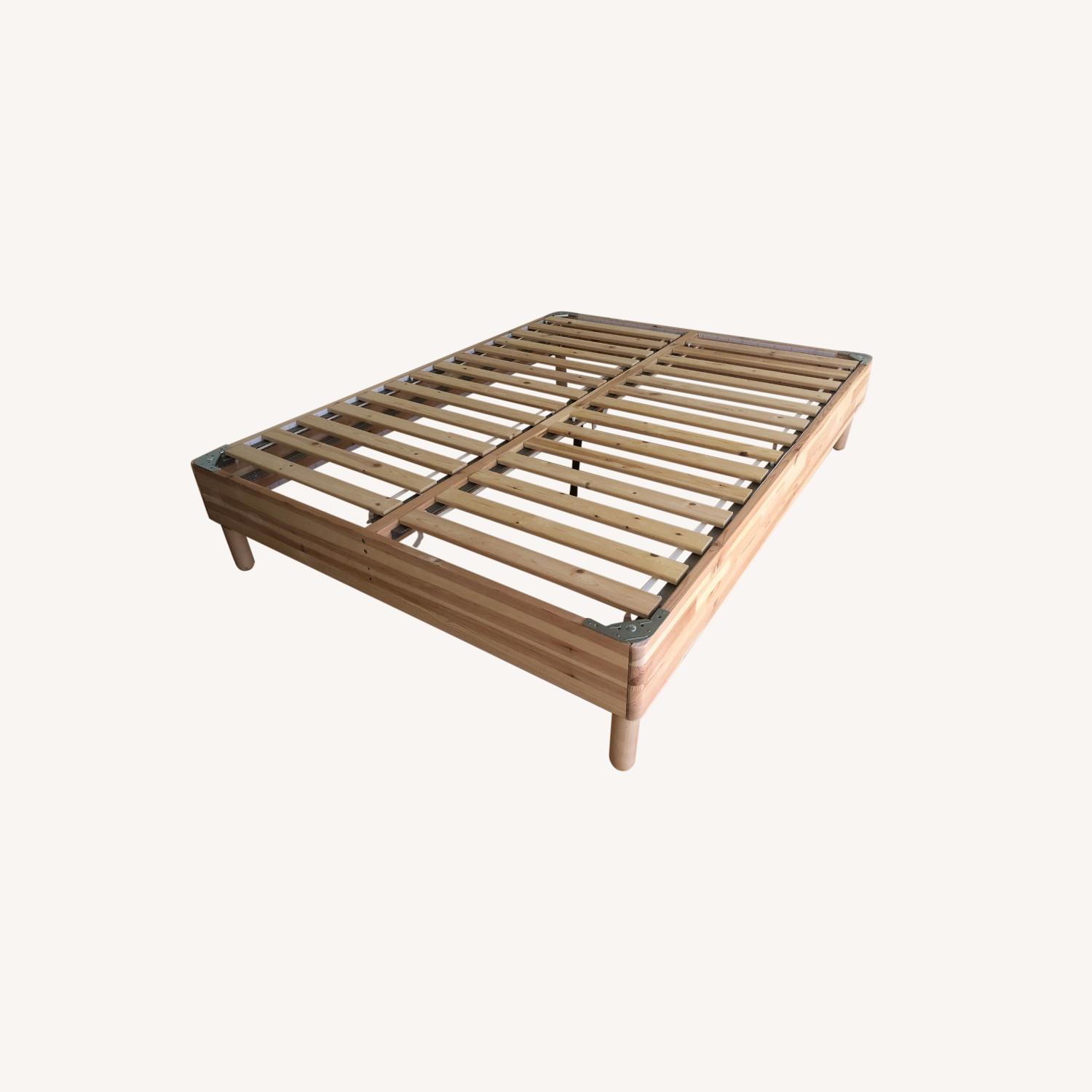 Queen Size Wood Bed Frame - image-0