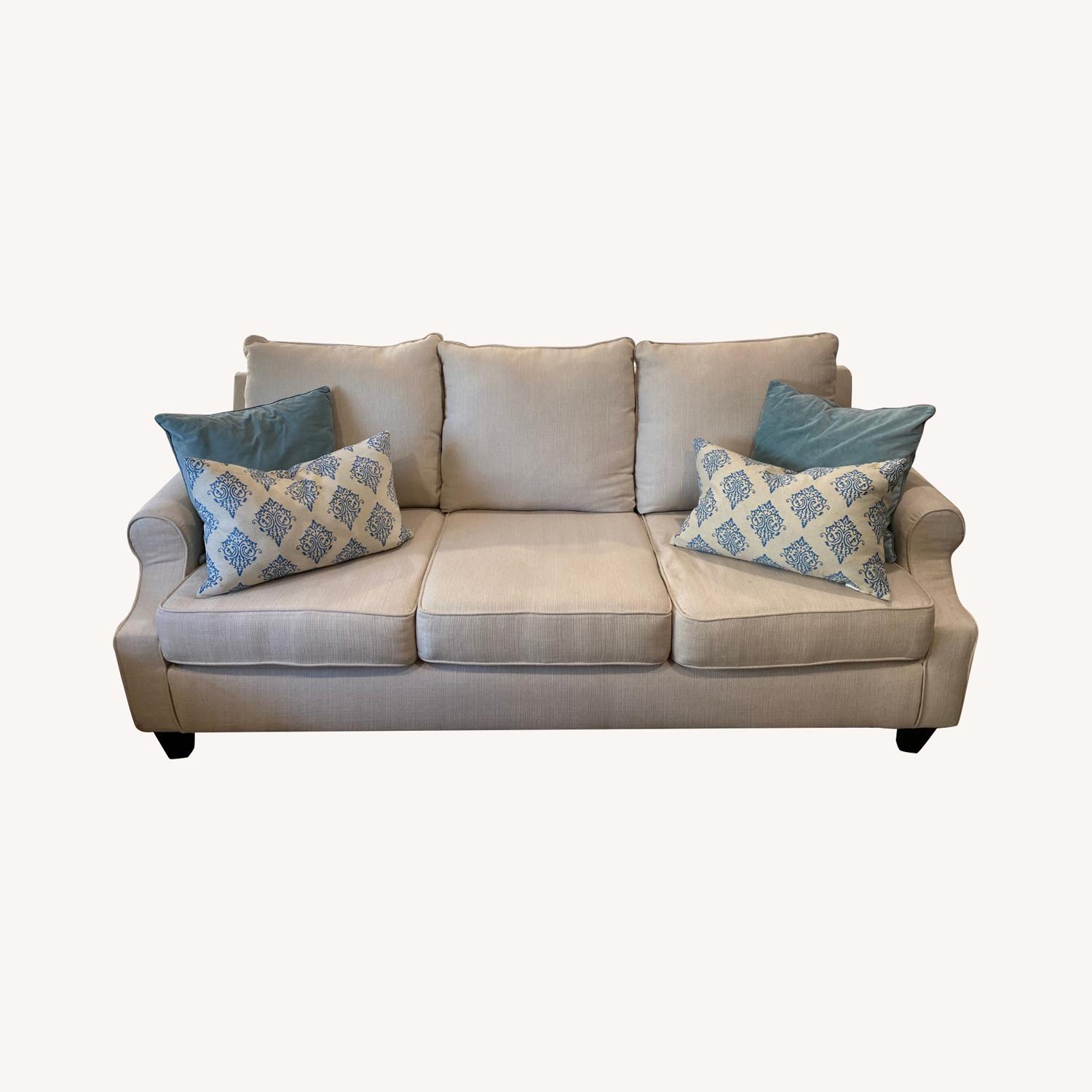 Large Beige Sofa - image-0