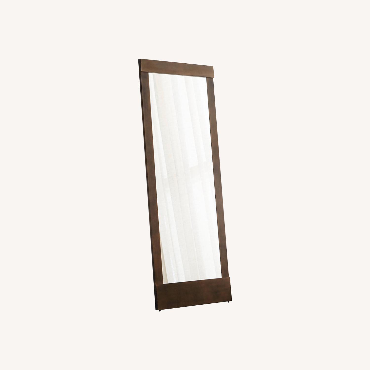 Crate & Barrel Colby Bronze Floor Mirror - image-0