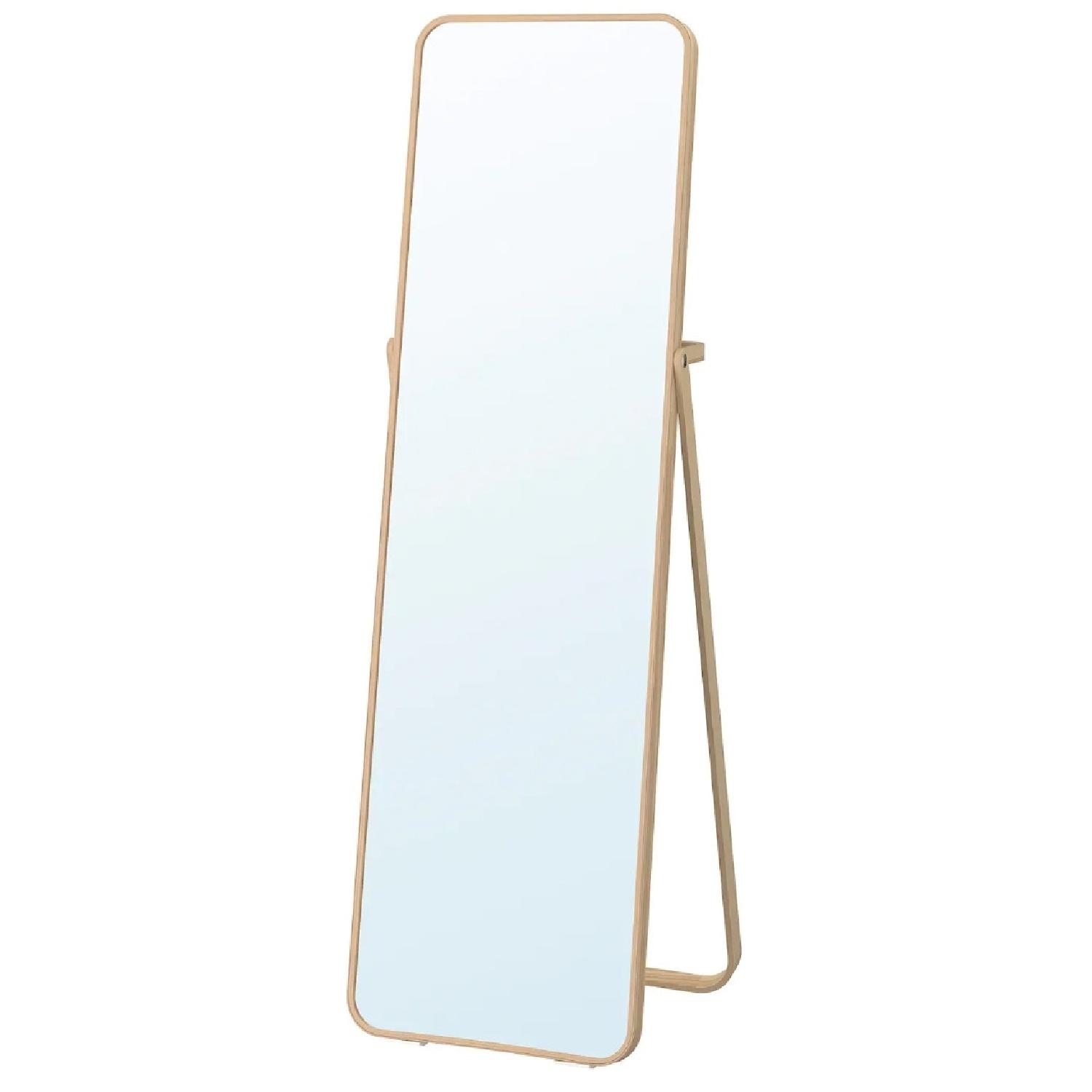 IKEA Modern Wood Frame Full Length Mirror AptDeco