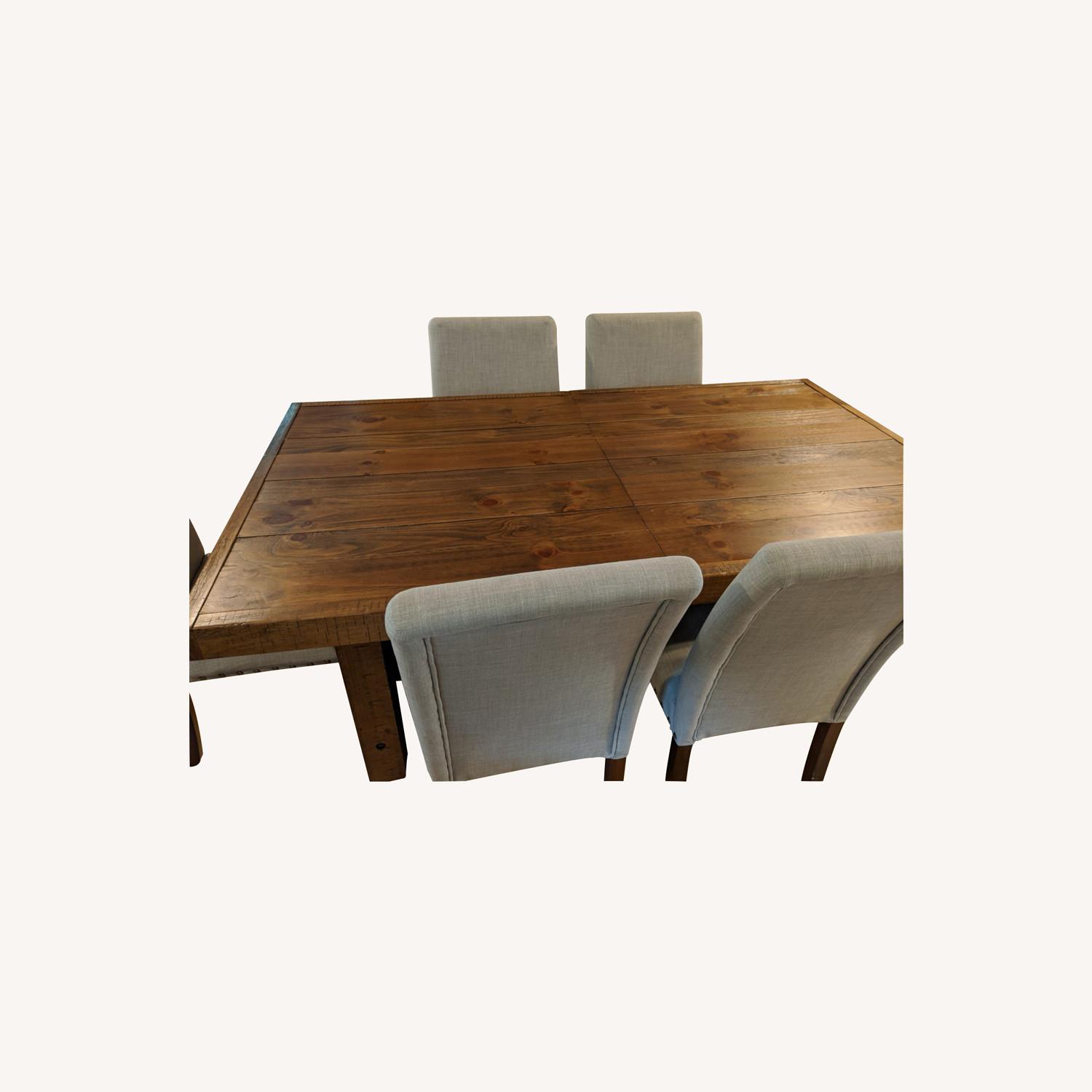 Dining Table and Parsons Chairs - image-0