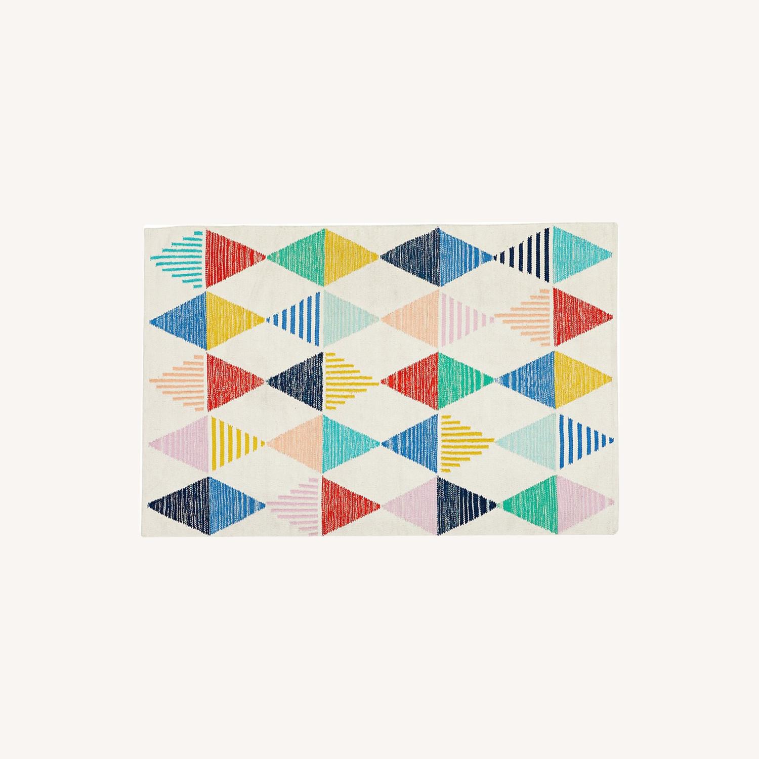 Crate & Barrel Color Triangle Rug - image-0