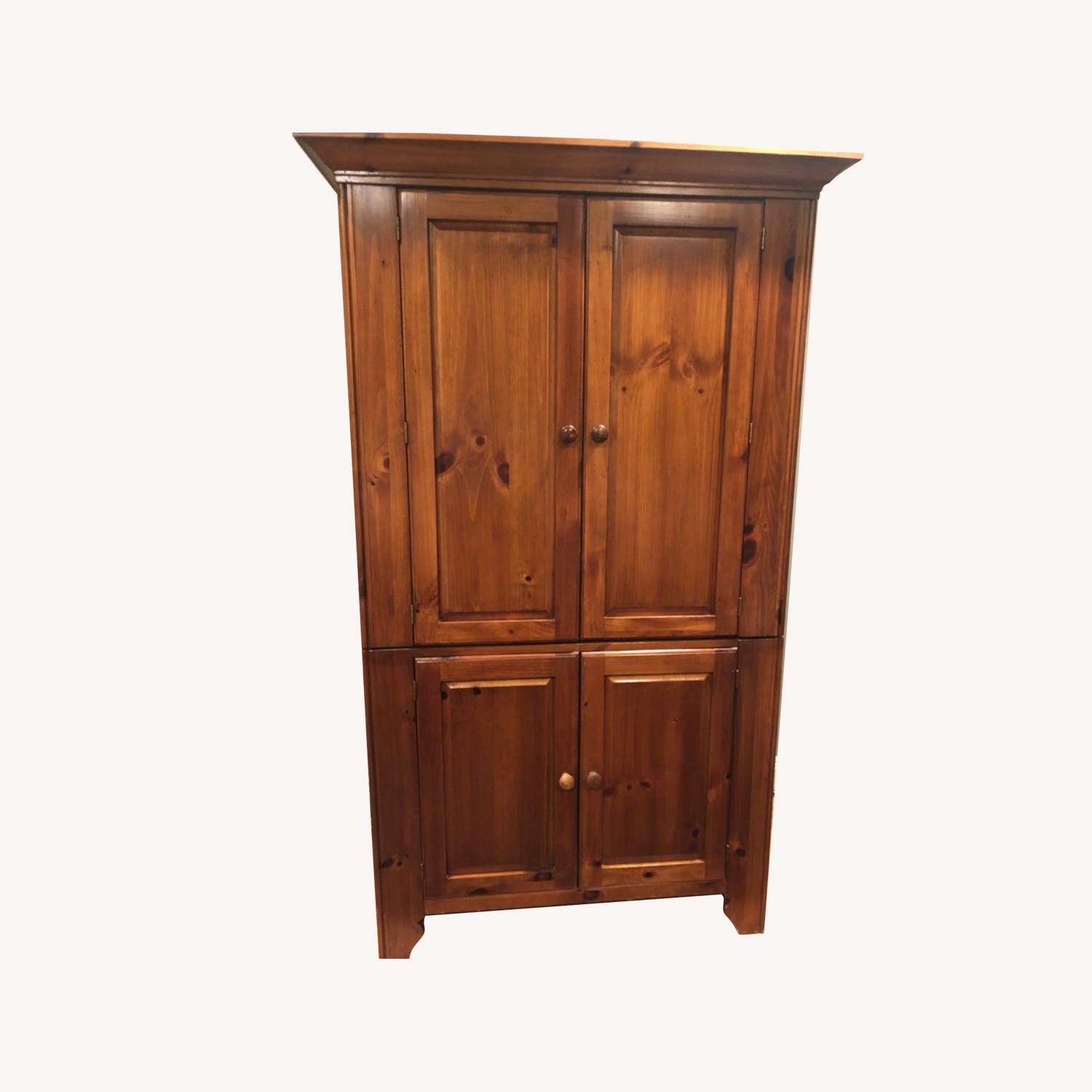 Wooden Media Armoire Console AptDeco Wooden Media Armoire Console AptDeco