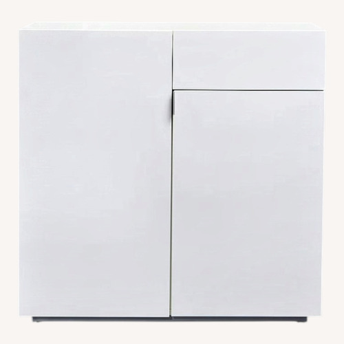 Used CB2 White Mini Swig Bar for sale on AptDeco