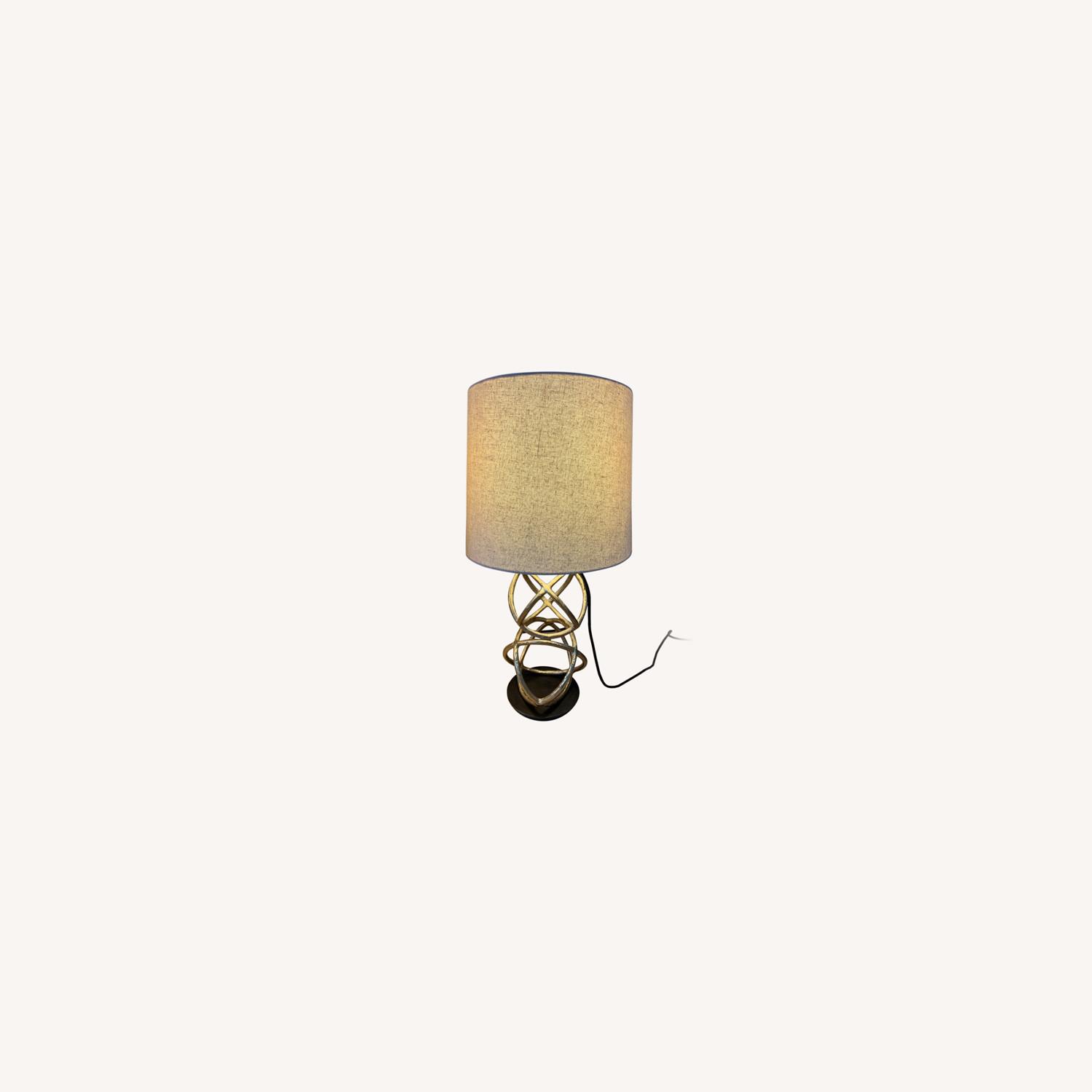 West Elm Double Geodesic Sculpture Table Lamps AptDeco