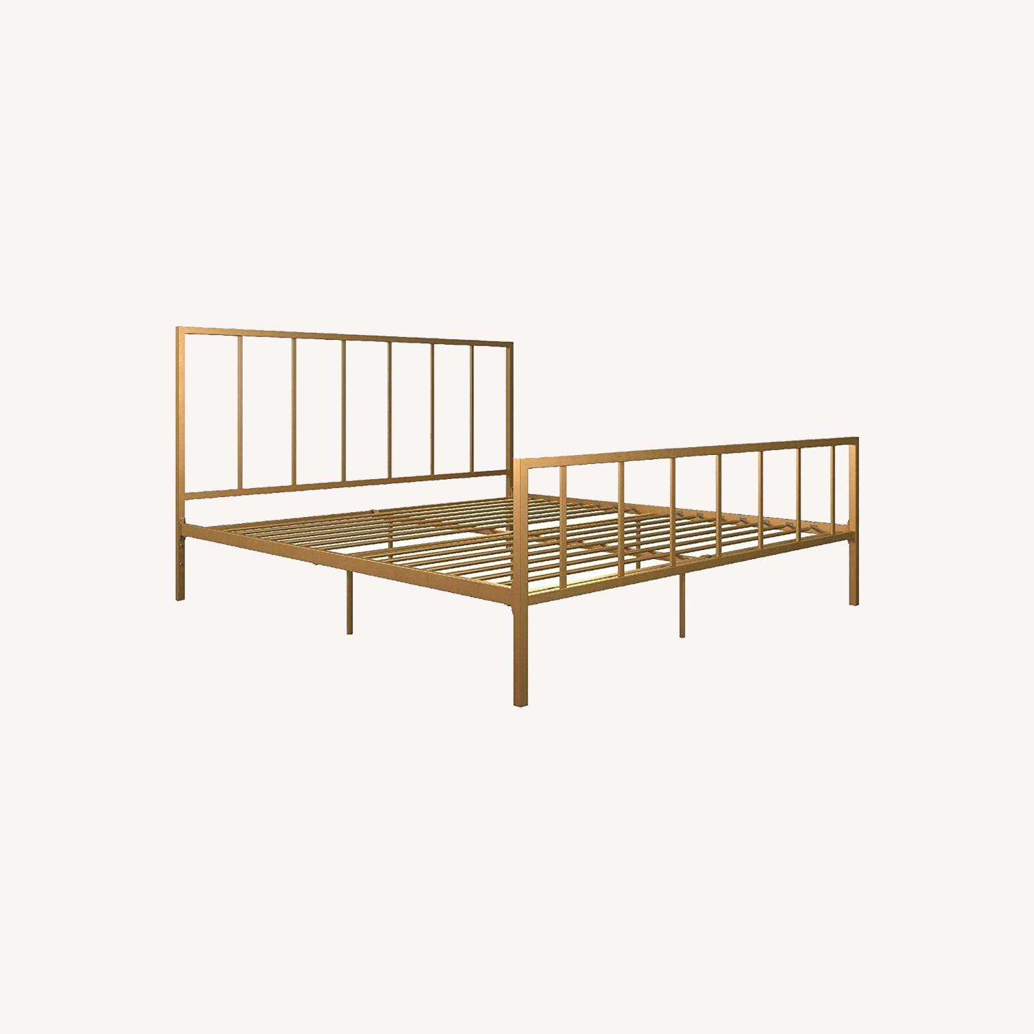 Modern Gold Full Bed Frame - Adjustable - image-0