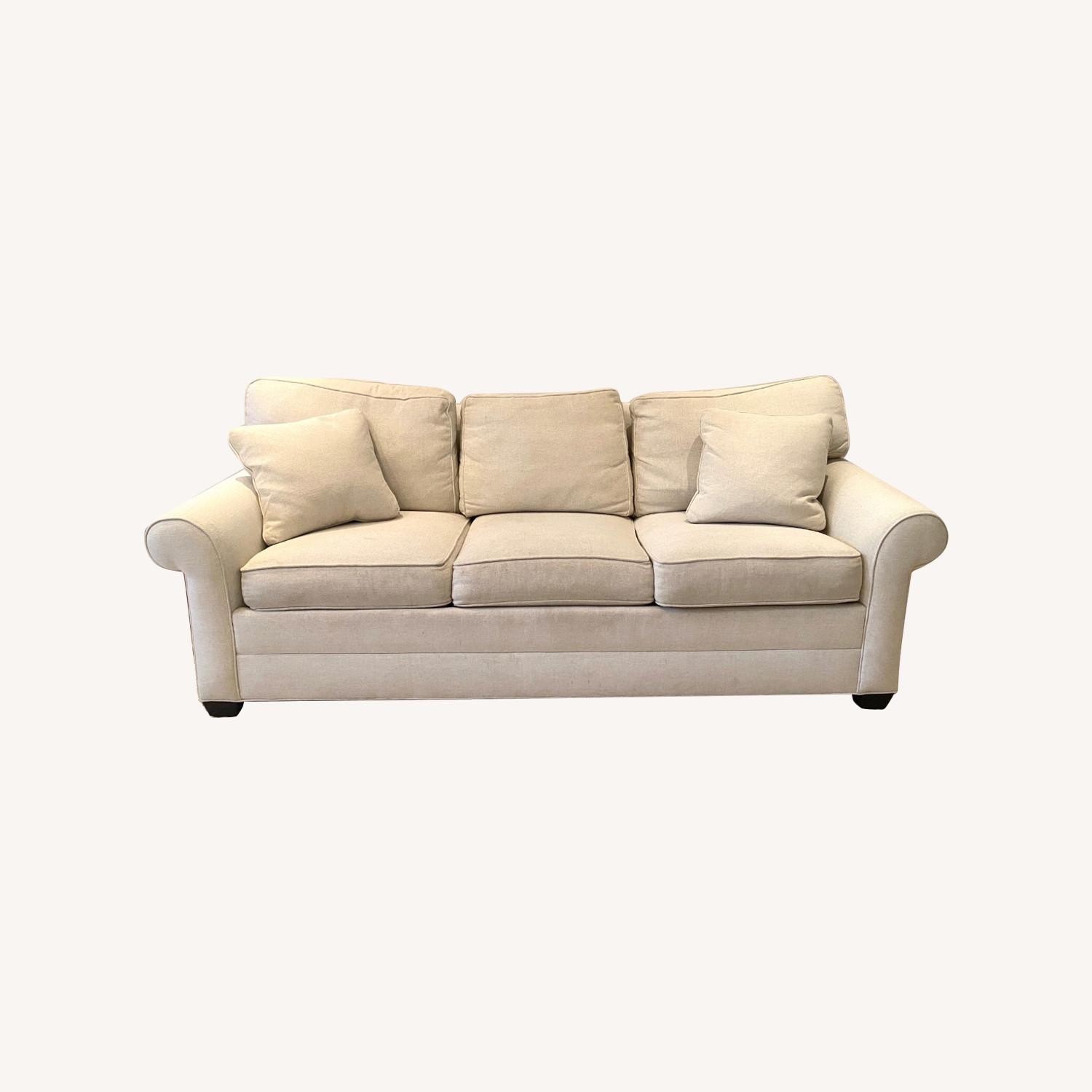 Ethan Allen Ivory Sleeper Sofa AptDeco