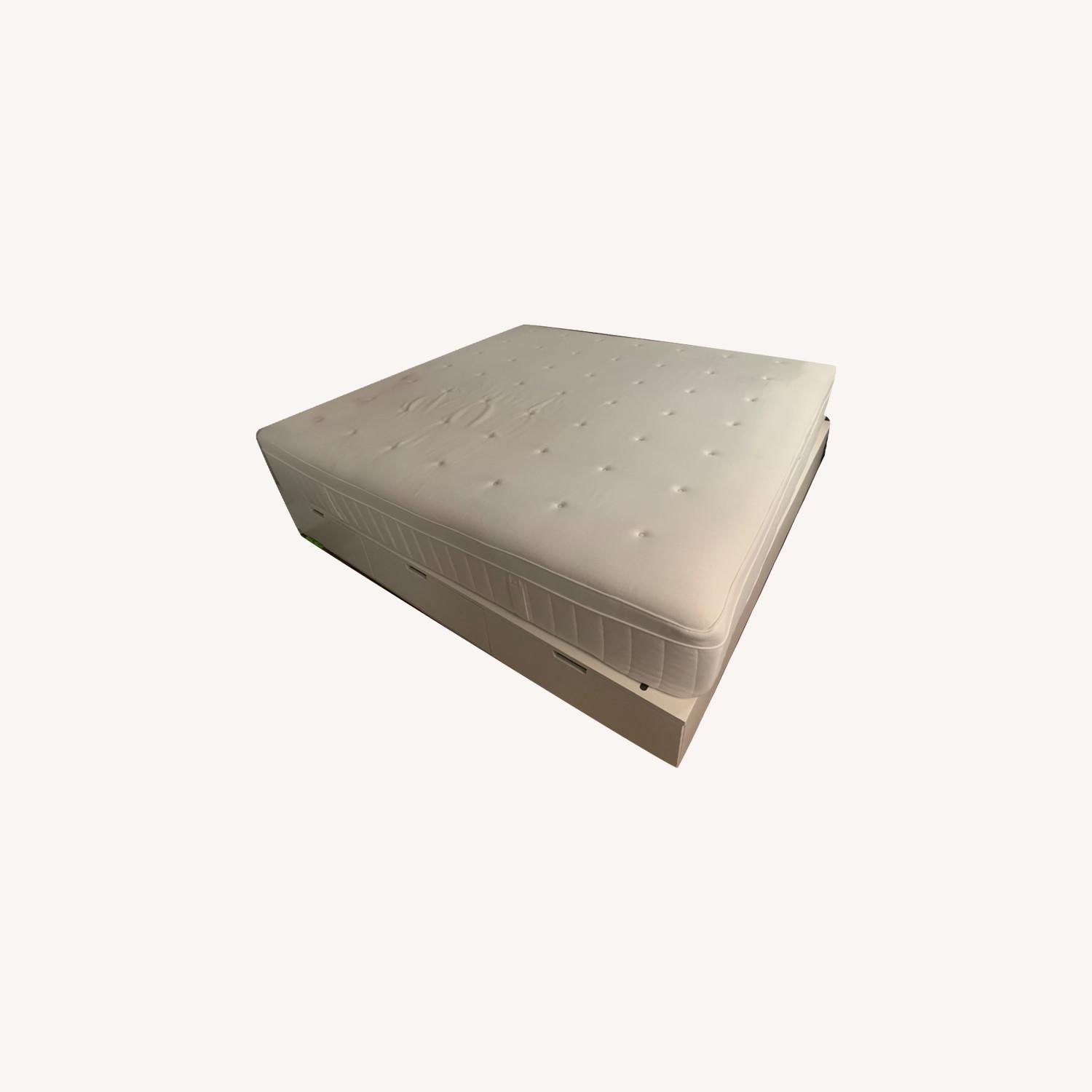 IKEA King Size Bed with 6 Drawers AptDeco