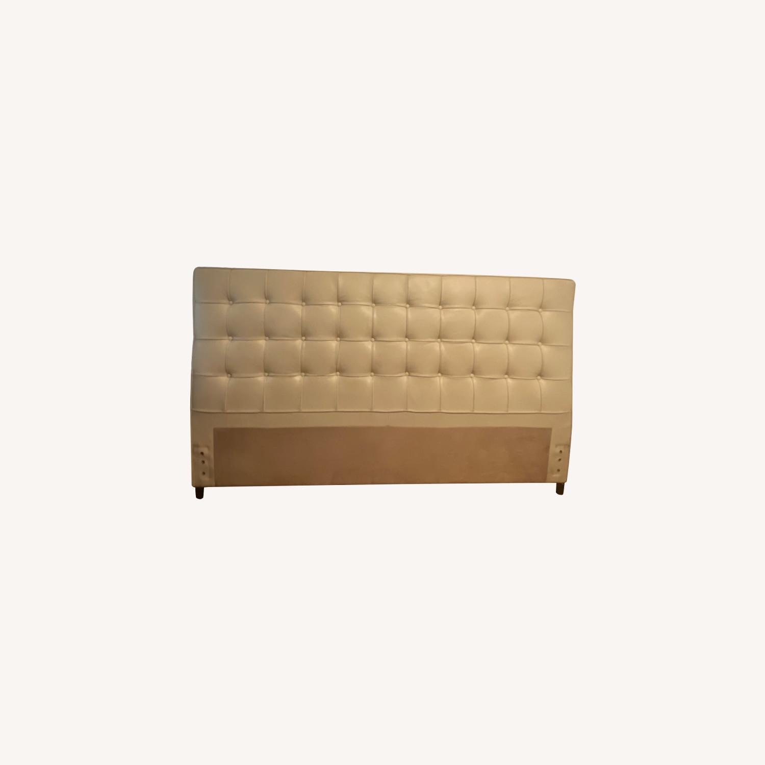 Stunning Leather King Size Tufted Headboard - image-0