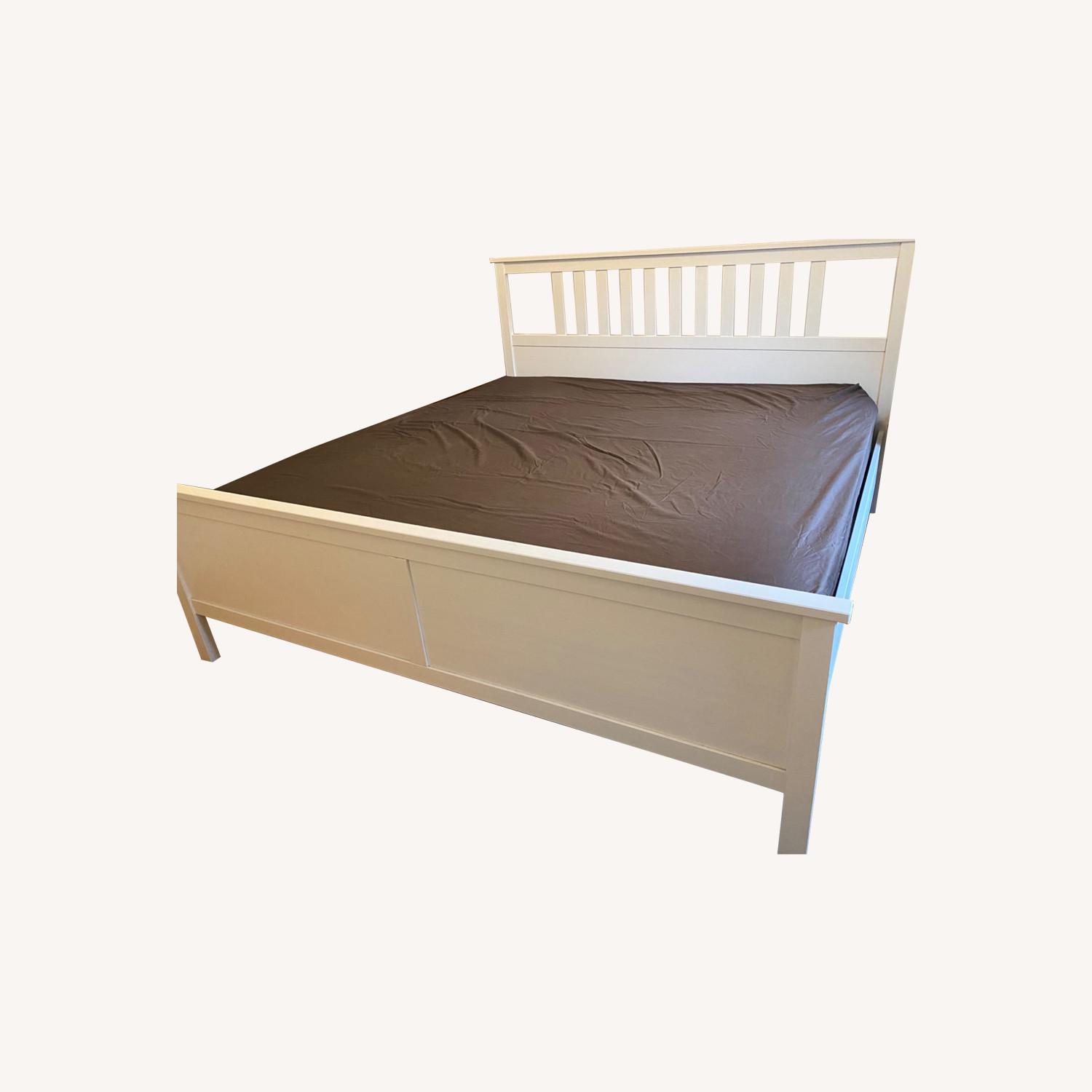 IKEA Hemnes White King Bed Frame AptDeco