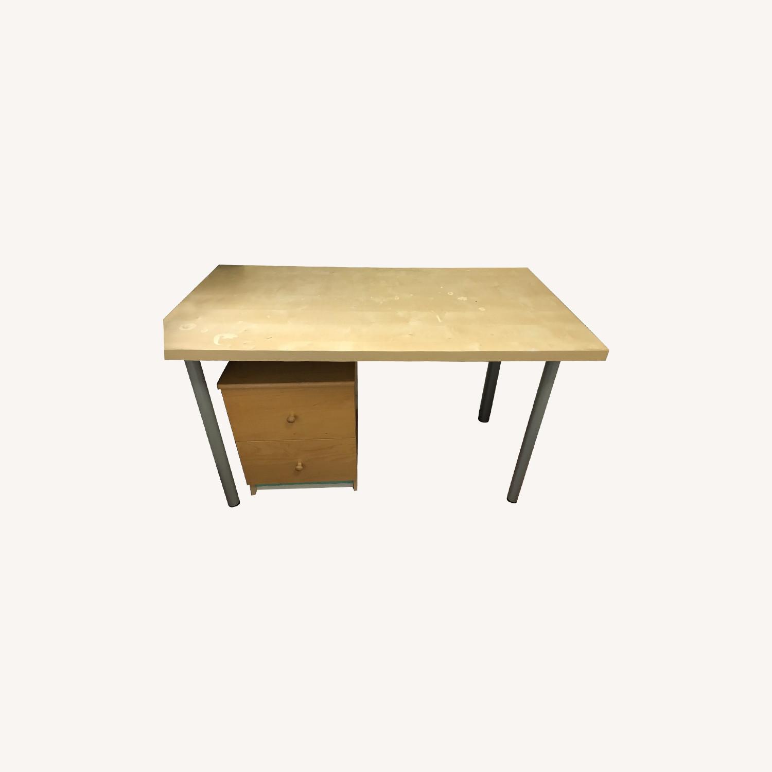 IKEA Table with Drawer and Office Chair AptDeco
