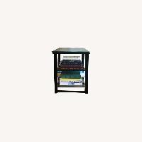 Crate & Barrel Glass Side Table