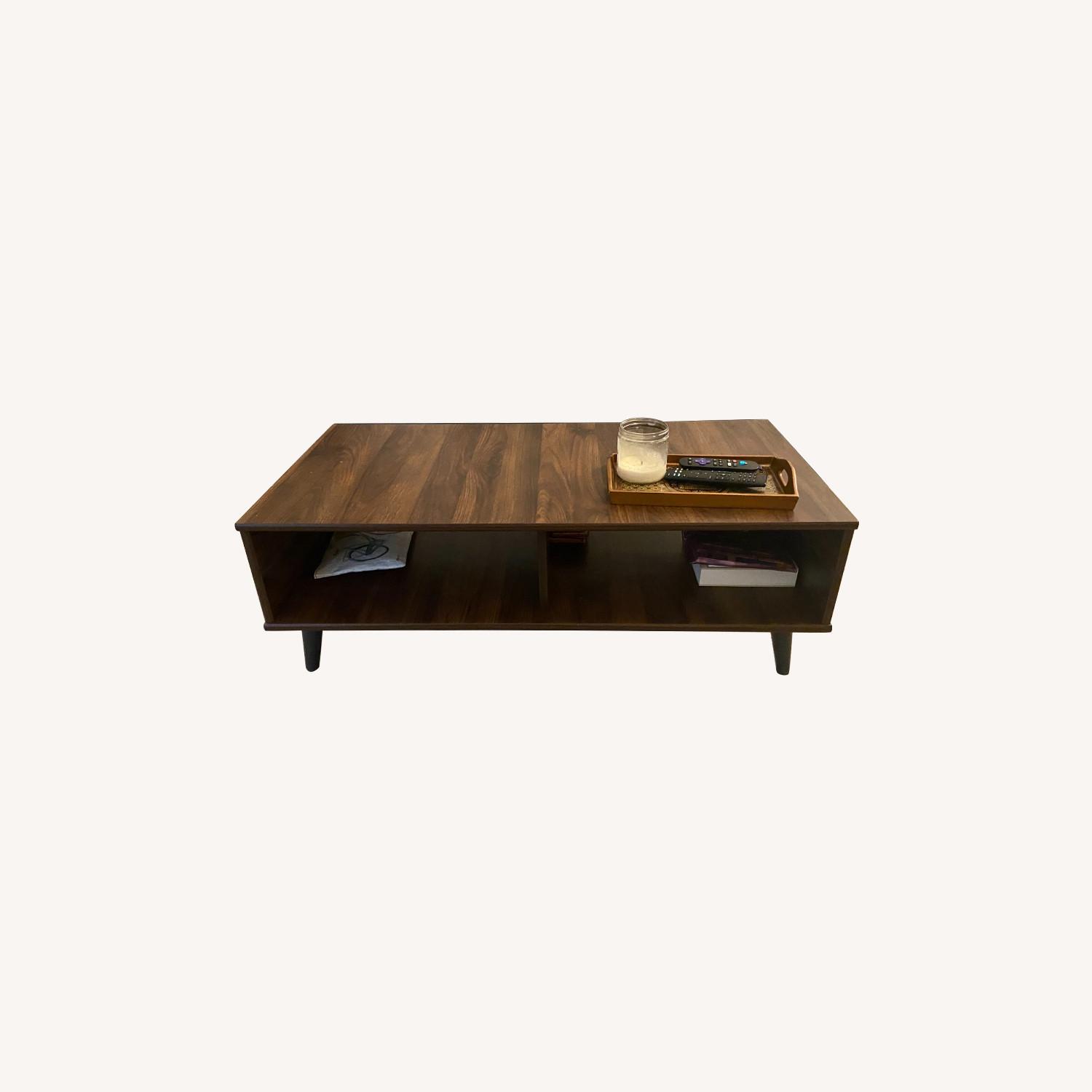 Hayneedle Dark Brown Rectangular Coffee Table - image-0